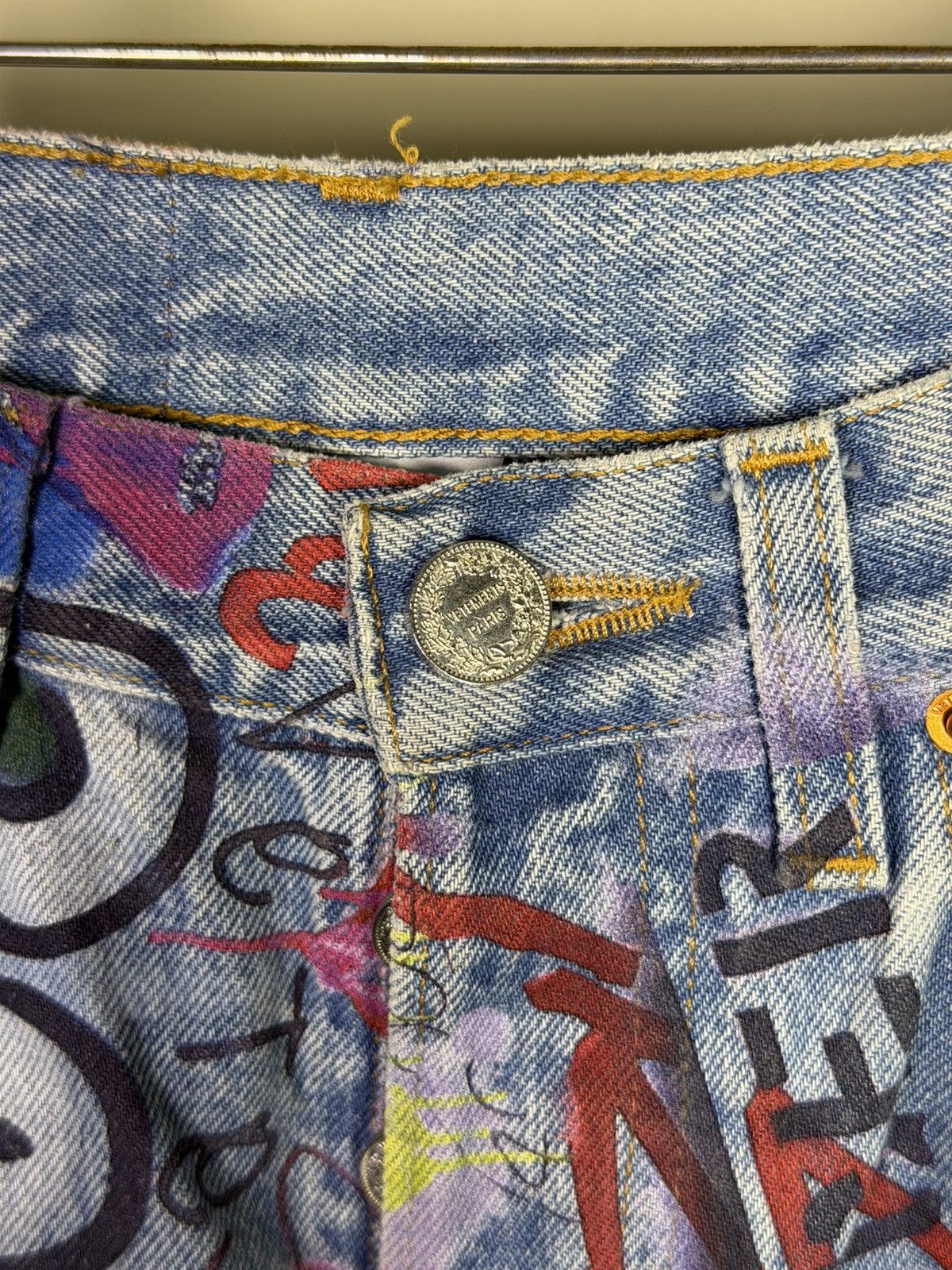 Vetements *RARE* DEMNA GVASALIA RUNWAY GRAFFITI DENIM SLIM FIT Size US 29 - 6 Thumbnail