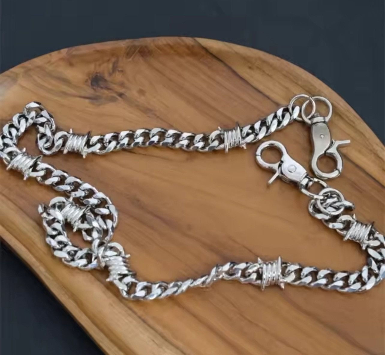 Vintage Round Clasp Cuban Wallet Chain Size ONE SIZE - 1 Thumbnail