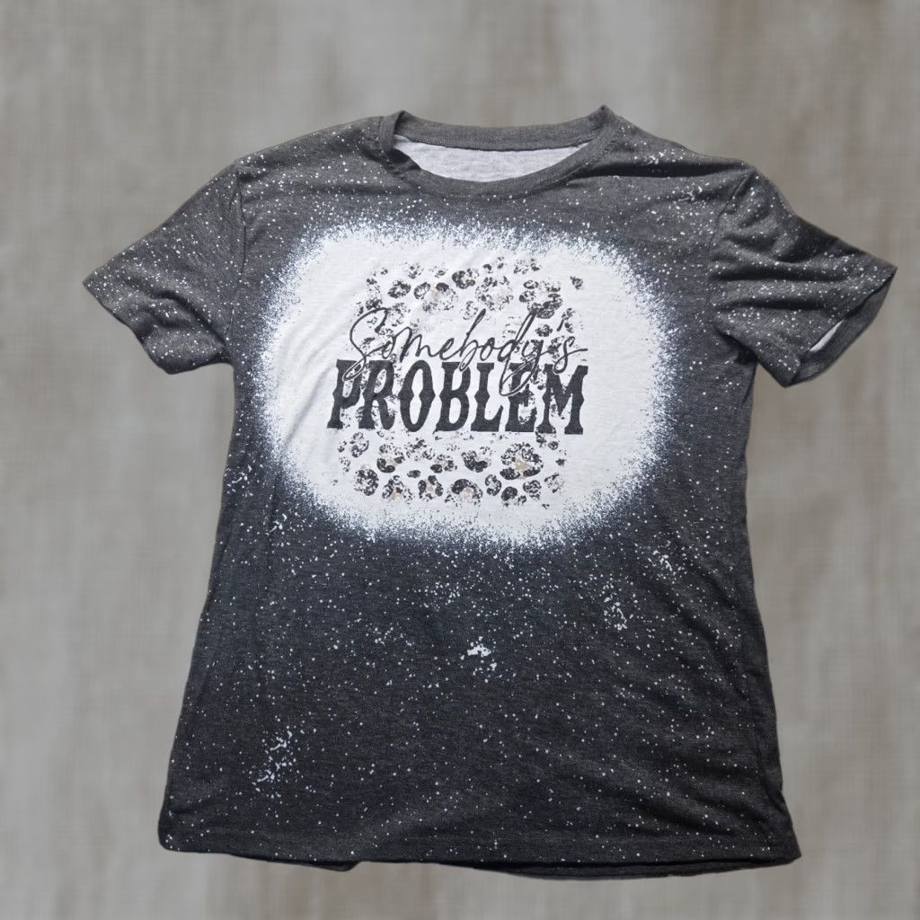 Vintage Somebody's Problem Wife Funny Saying Humoristic Quote T-Shirt Women's M Medium Black Shirt Womens M Funny Quote Size M / US 6-8 / IT 42-44 - 1 Thumbnail