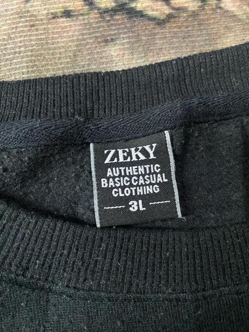 Japanese Brand Zeky Mens Sweatshirt Black Size US S / EU 44-46 / 1 - 5 Thumbnail