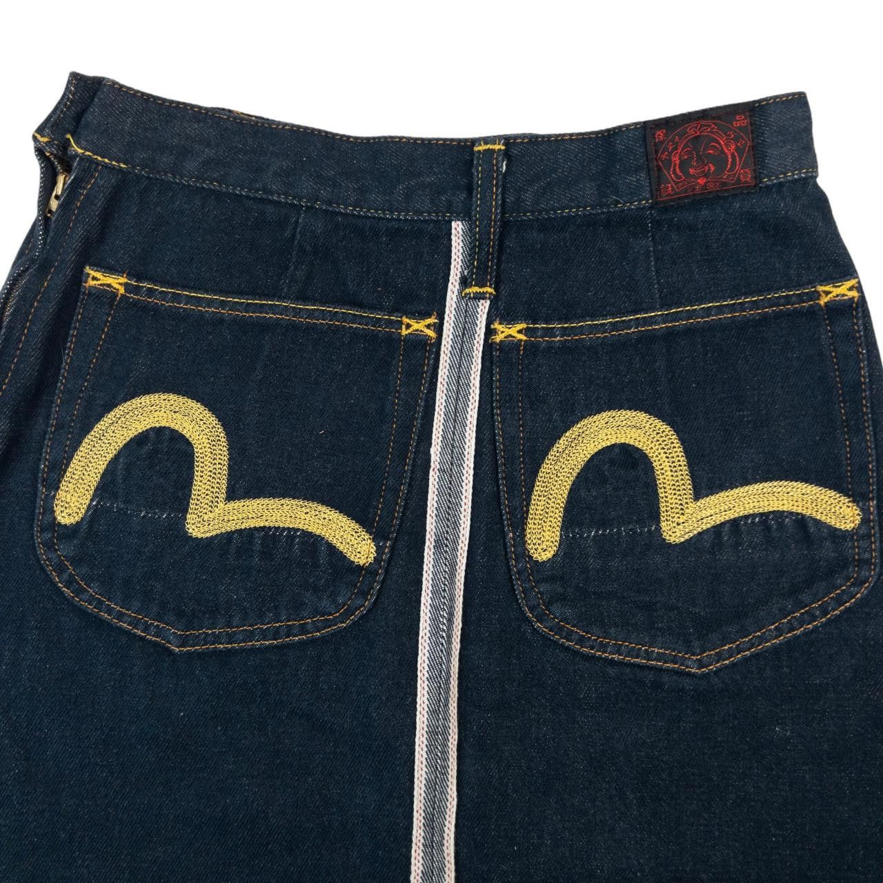 Evisu Vintage Evisu Double Gull Japanese Denim Midi Skirt Size W26 Size 26" / US 2 / IT 38 - 5 Thumbnail