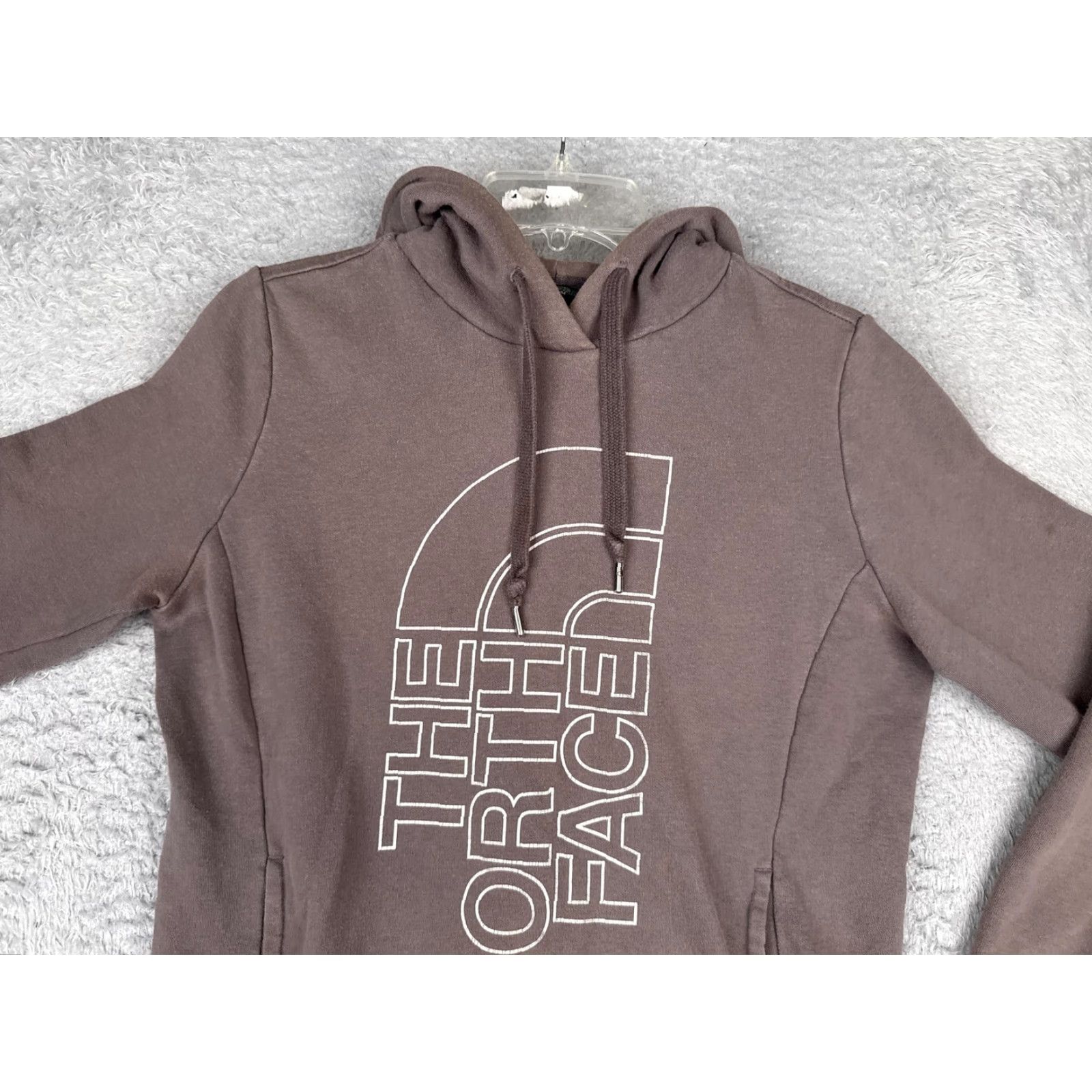 The North Face The North Face Hoodie Womens Medium Brown Vertical Logo Pullover Sweatshirt Size M / US 6-8 / IT 42-44 - 4 Thumbnail