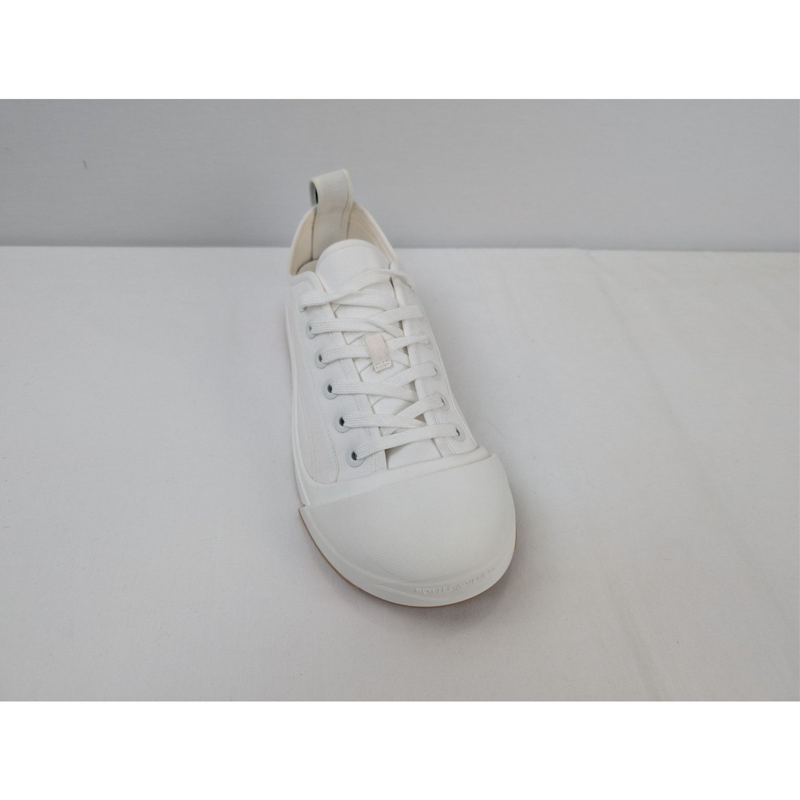 Bottega Veneta o1rshd1 Canvas Vulcan Low top Sneaker in Optic White Size US 12 / EU 45 - 3 Thumbnail