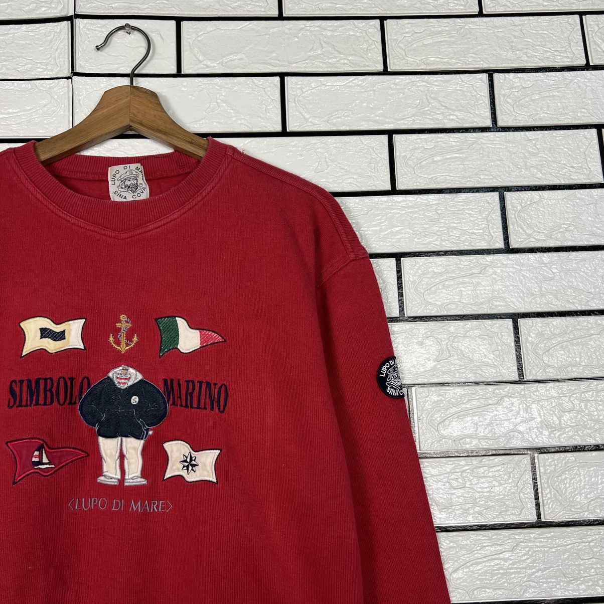 Vintage LUPO DI MARE Sina Cova Simbolo Marino Sweatshirt #3976-C181 Size US M / EU 48-50 / 2 - 5 Thumbnail