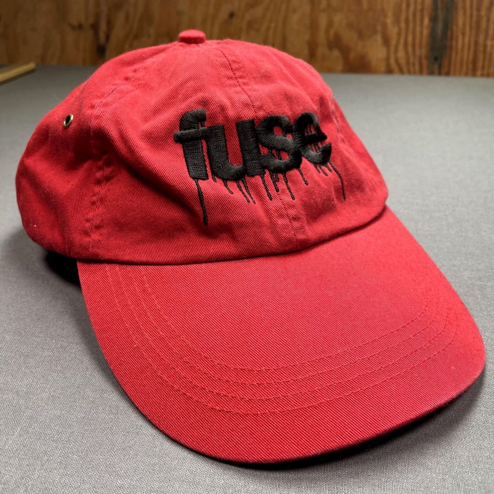 Logo 7 Fuse TV Hat Cap Strap Back Red Twill Drip Logo Music TV One Size Embroidered Mens Baseball Cap Adjustable Summer Casual Size ONE SIZE - 2 Thumbnail