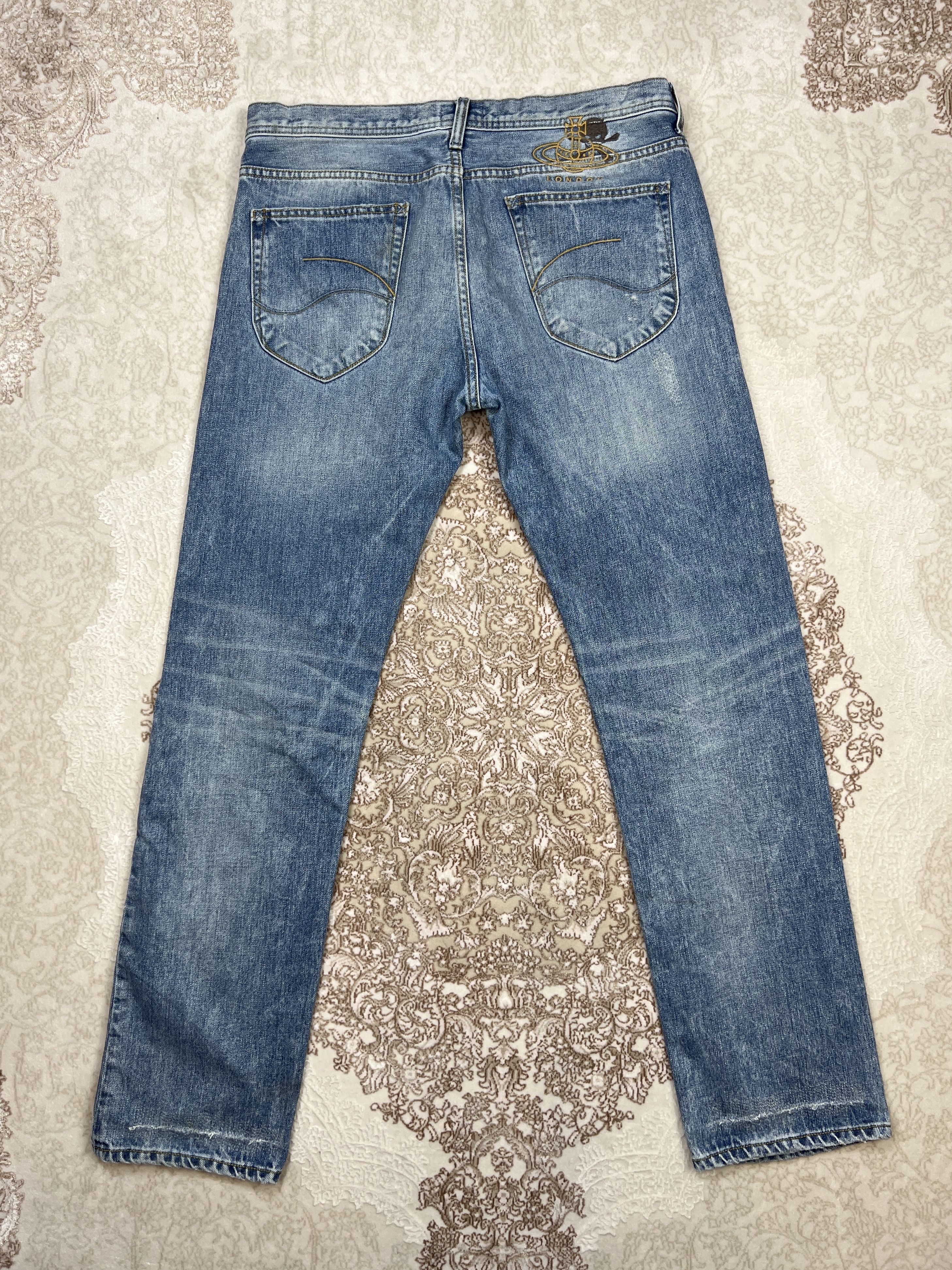 image of Lee Blue Denim Pants Logo, Men's (Size 34)
