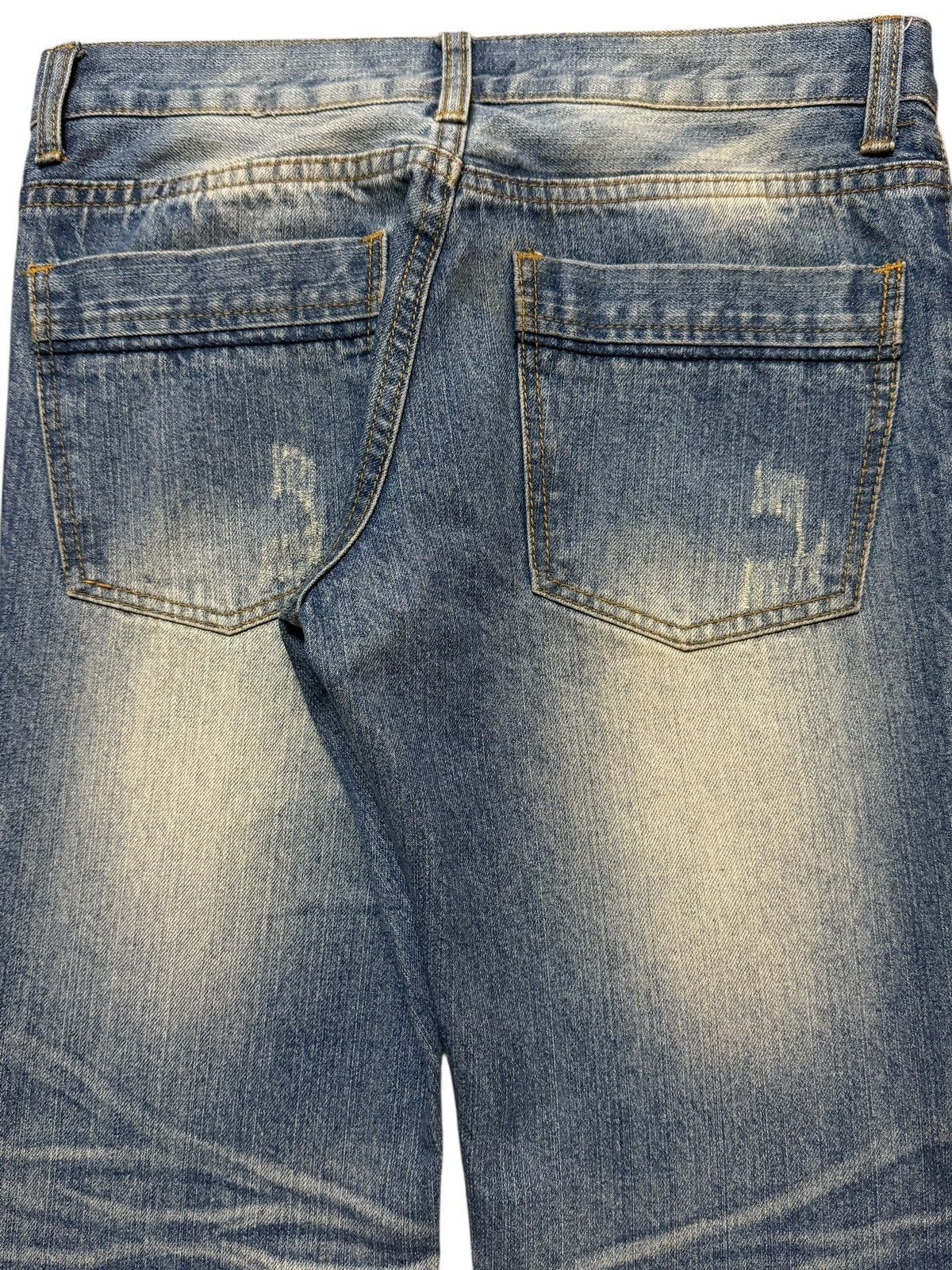 If Six Was Nine Vintage Y2K Japanese Faded Clawmark Whisker Wide Leg Flare Size US 30 / EU 46 - 5 Thumbnail