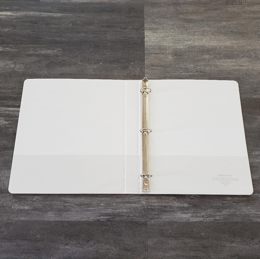 Designer White Office Depot 1 Inch Binder Size ONE SIZE - 3 Thumbnail