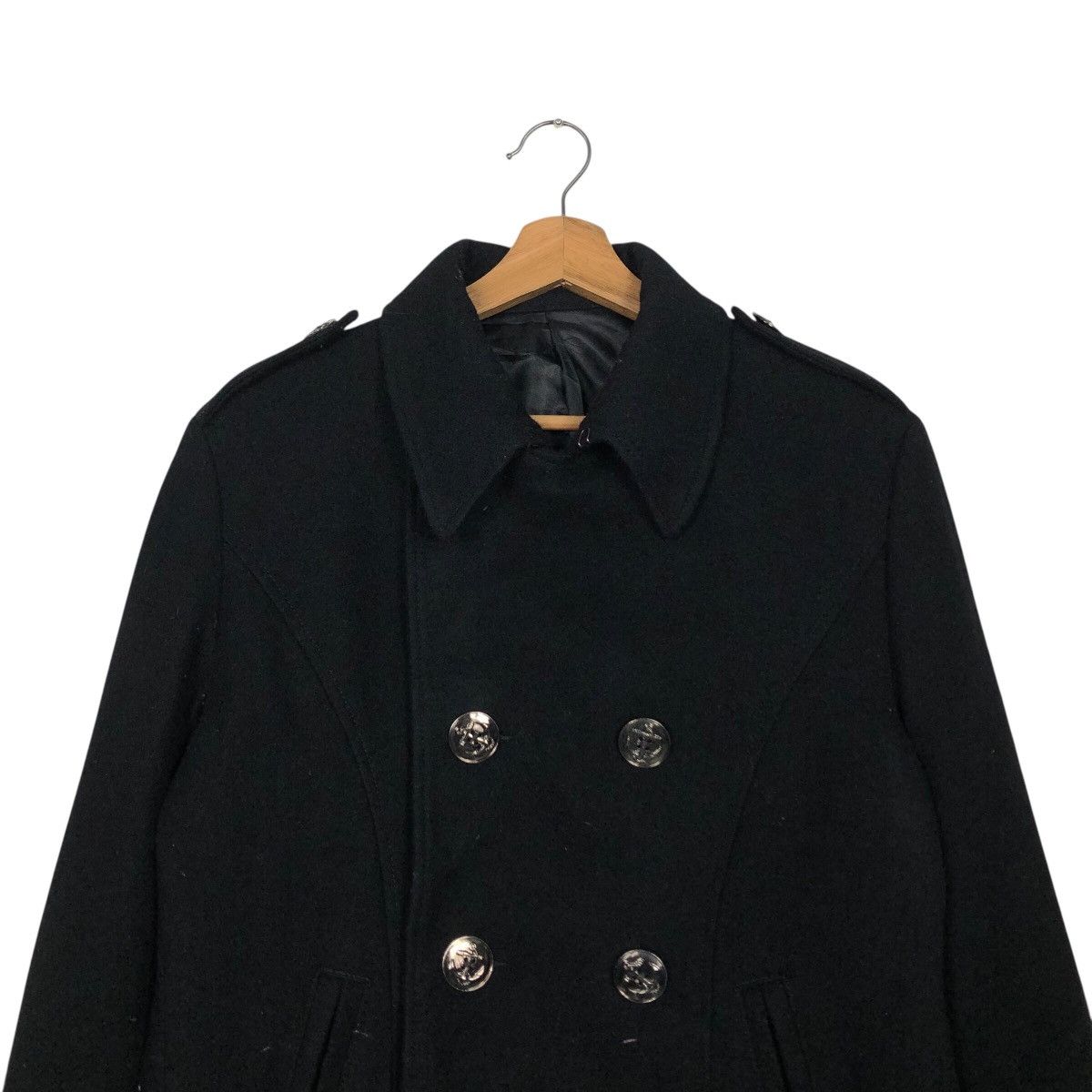 PPFM 📌Rich Black Vintage Wool Chore Jacket PPFM Issey Miyake Size US M / EU 48-50 / 2 - 4 Thumbnail