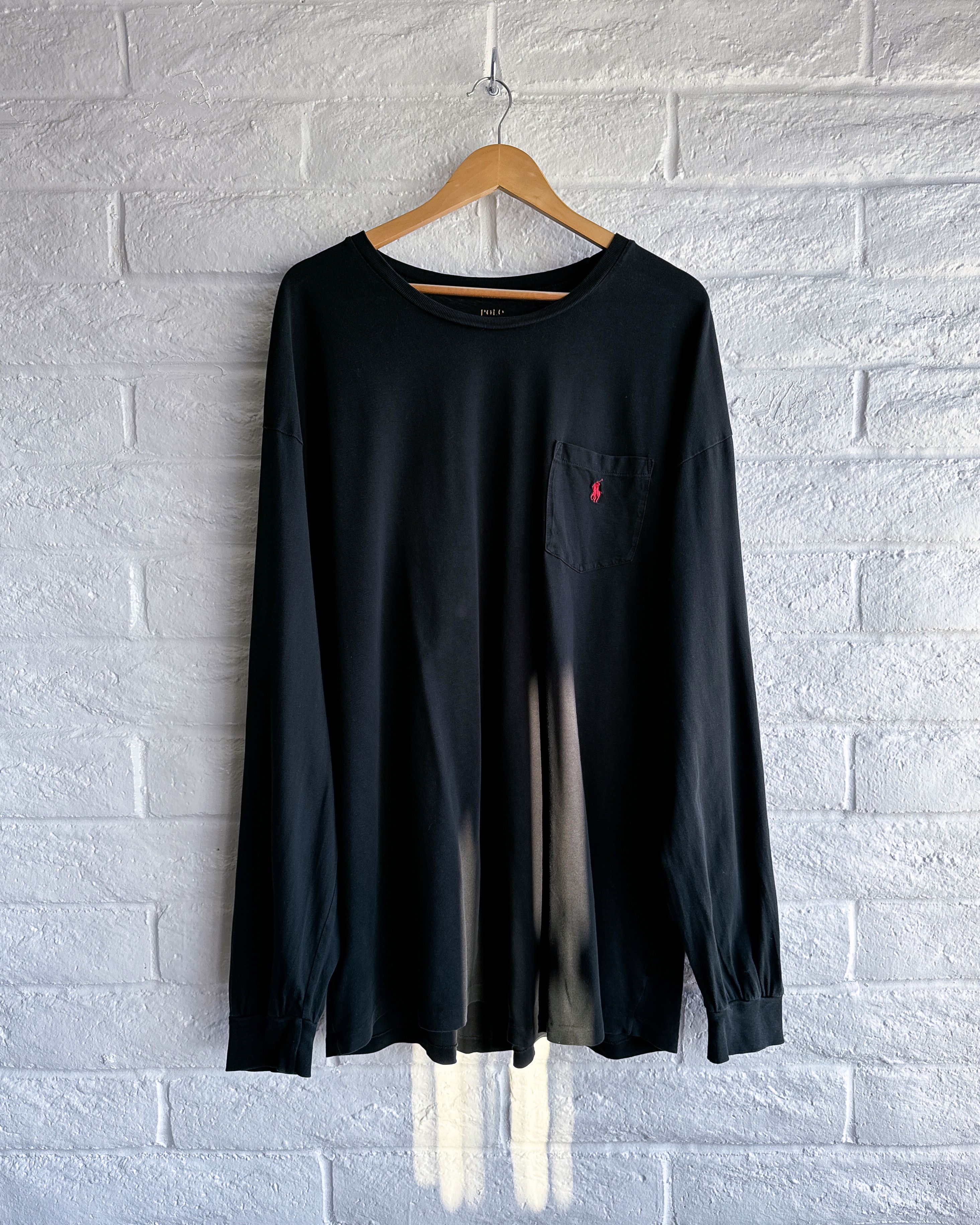 Polo Ralph Lauren Polo Ralph Lauren Black Pocket T Shirt Long Sleeve Men's 2XL Size US XXL / EU 58 / 5 - 1 Thumbnail