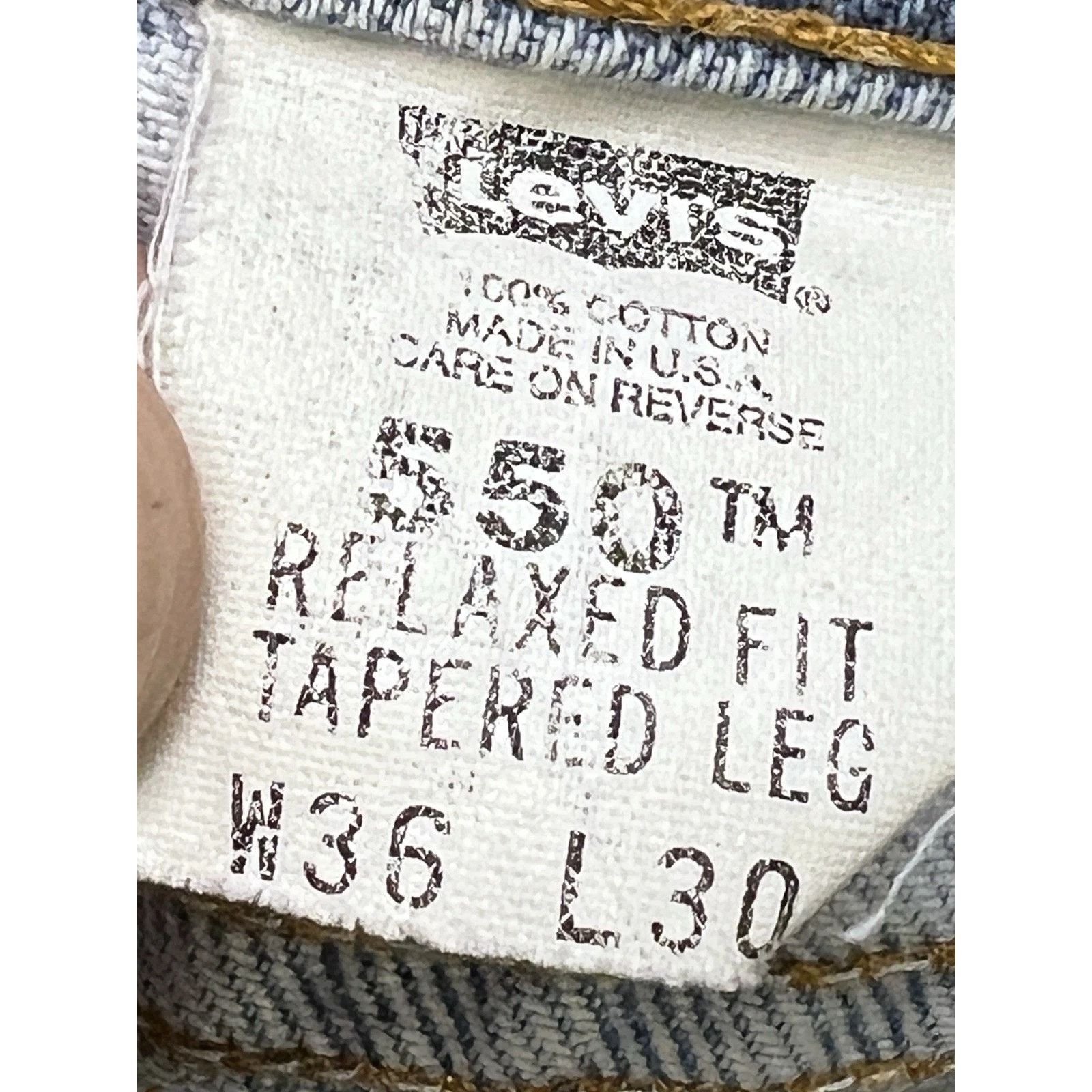 Levi's Levis- 550 Jeans 90s Orange Tab Distressed Denim USA Size US 36 / EU 52 - 12 Thumbnail