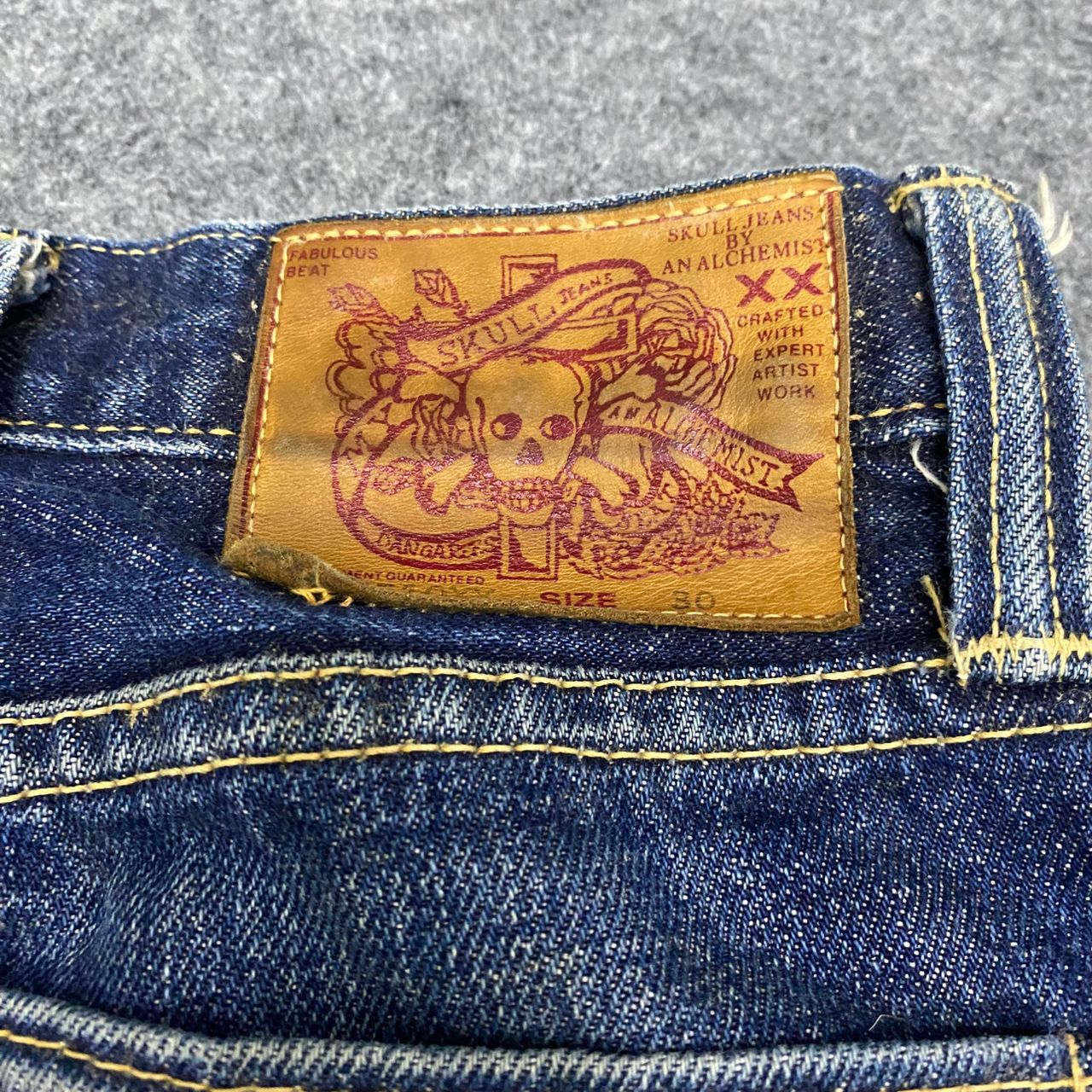 If Six Was Nine 💥Flare💥Vintage Skulls Jeans by an Alchemist Denim Size US 30 / EU 46 - 15 Thumbnail