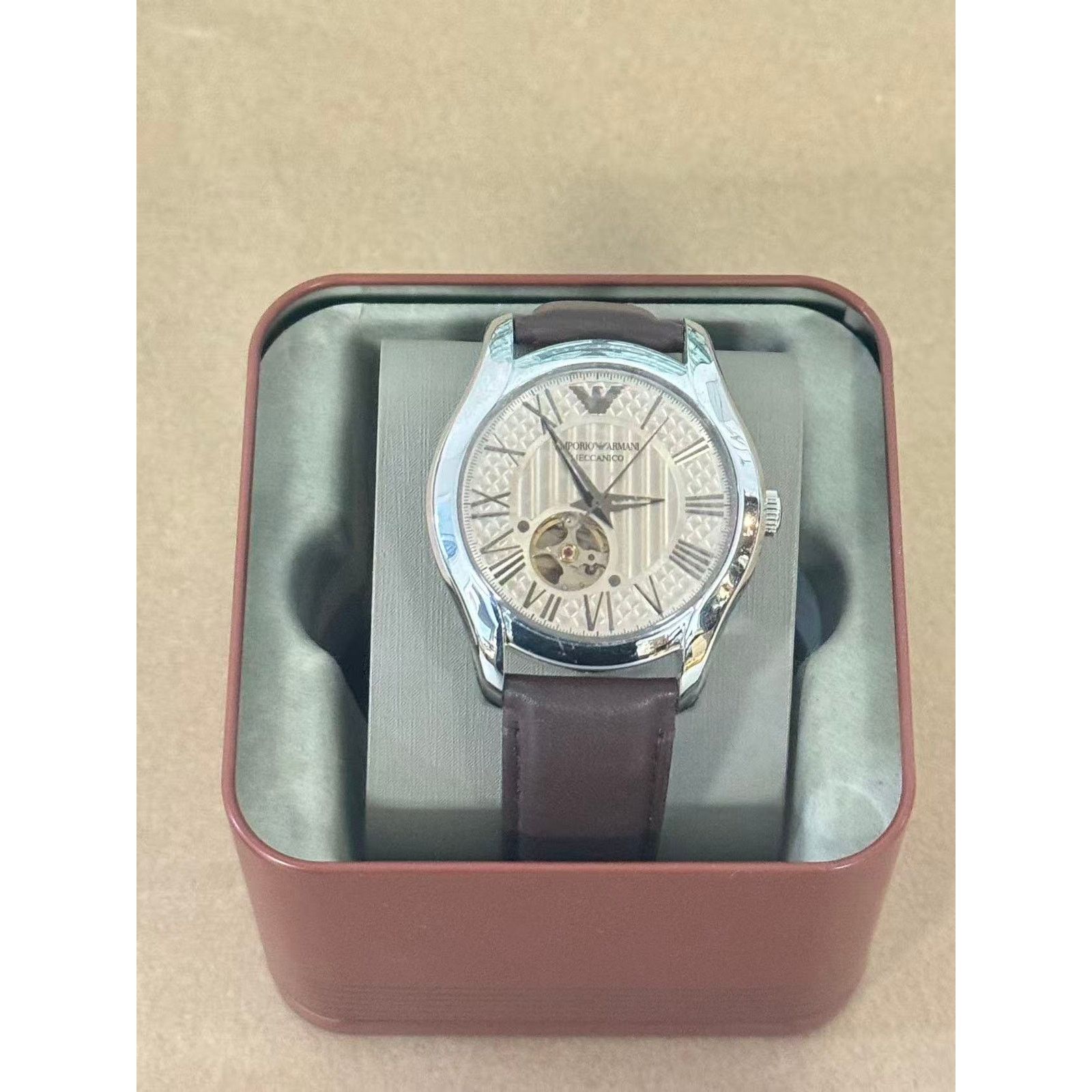 Emporio Armani Emporio Armani Valente AR60017 Men Watch Meccanico Beige Dia Size ONE SIZE - 1 Thumbnail