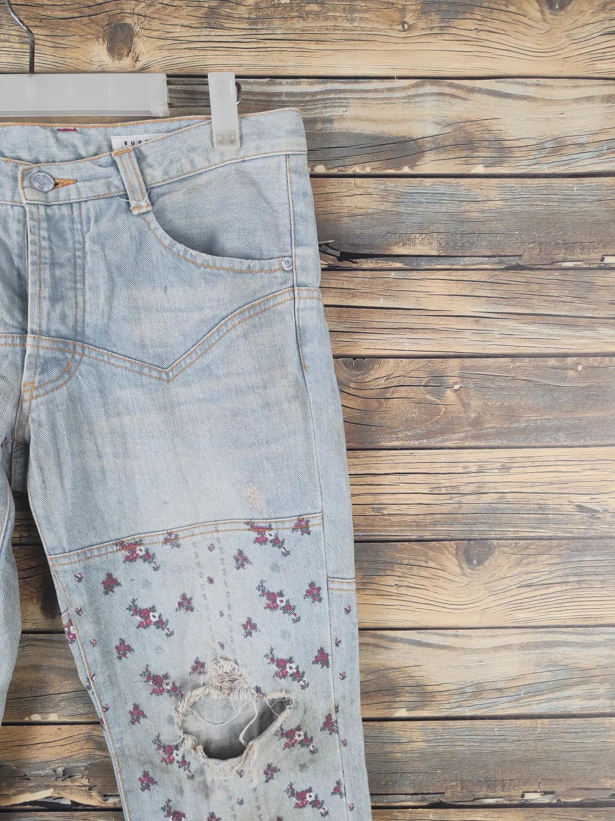 Issey Miyake Sunao Kuwahara japan Patchwork ripped denim pants #46-205xT Size US 30 / EU 46 - 17 Thumbnail