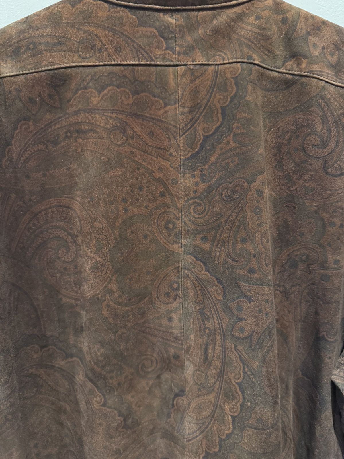 Polo Ralph Lauren Polo Ralph Lauren suede paisley shirt Size US XL / EU 56 / 4 - 4 Thumbnail