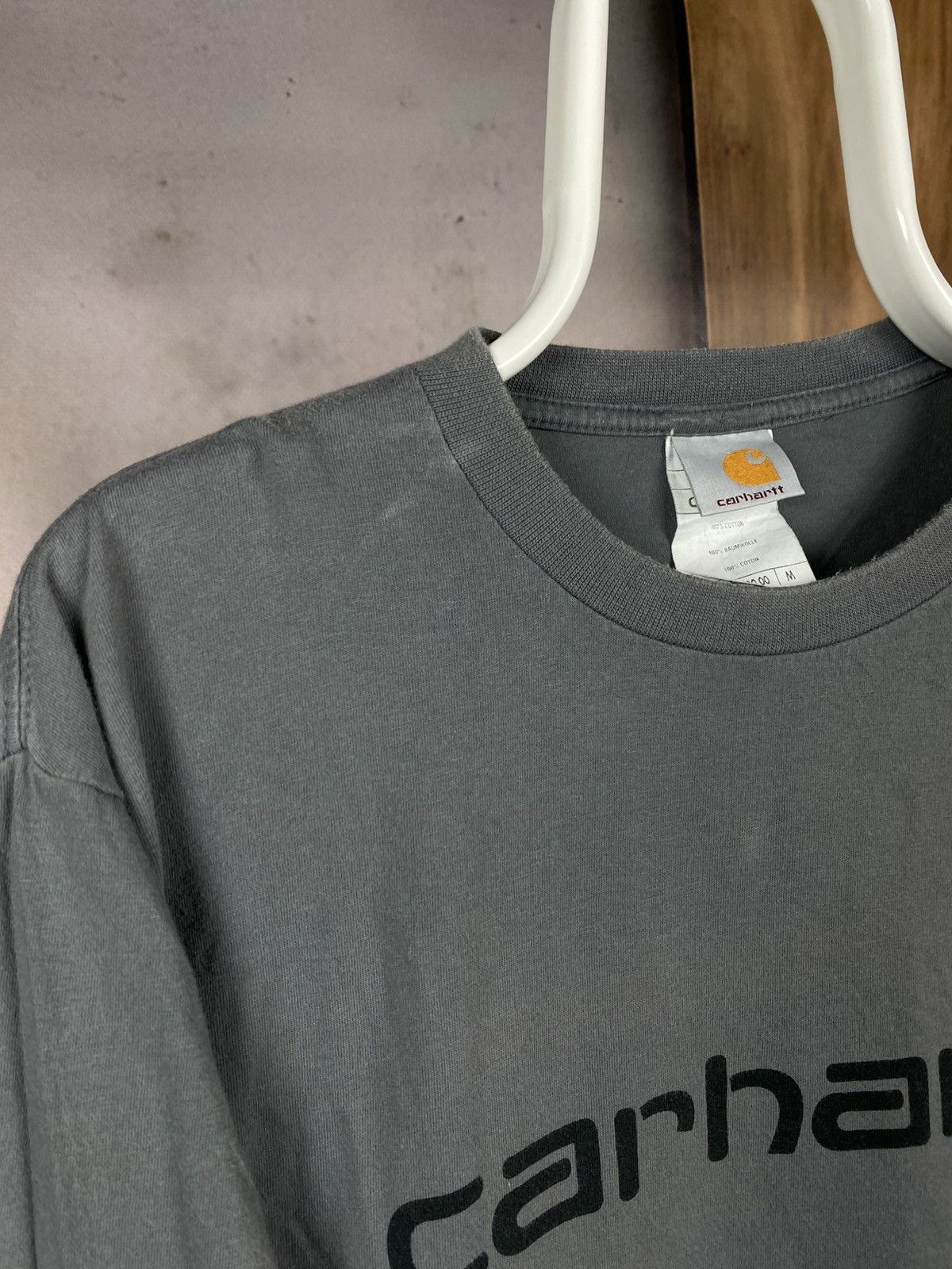 Carhartt 🔥Vintage 90s Sweatshirt Long Sleeve Carhartt Big Logo Tee🔥 Size US M / EU 48-50 / 2 - 3 Thumbnail
