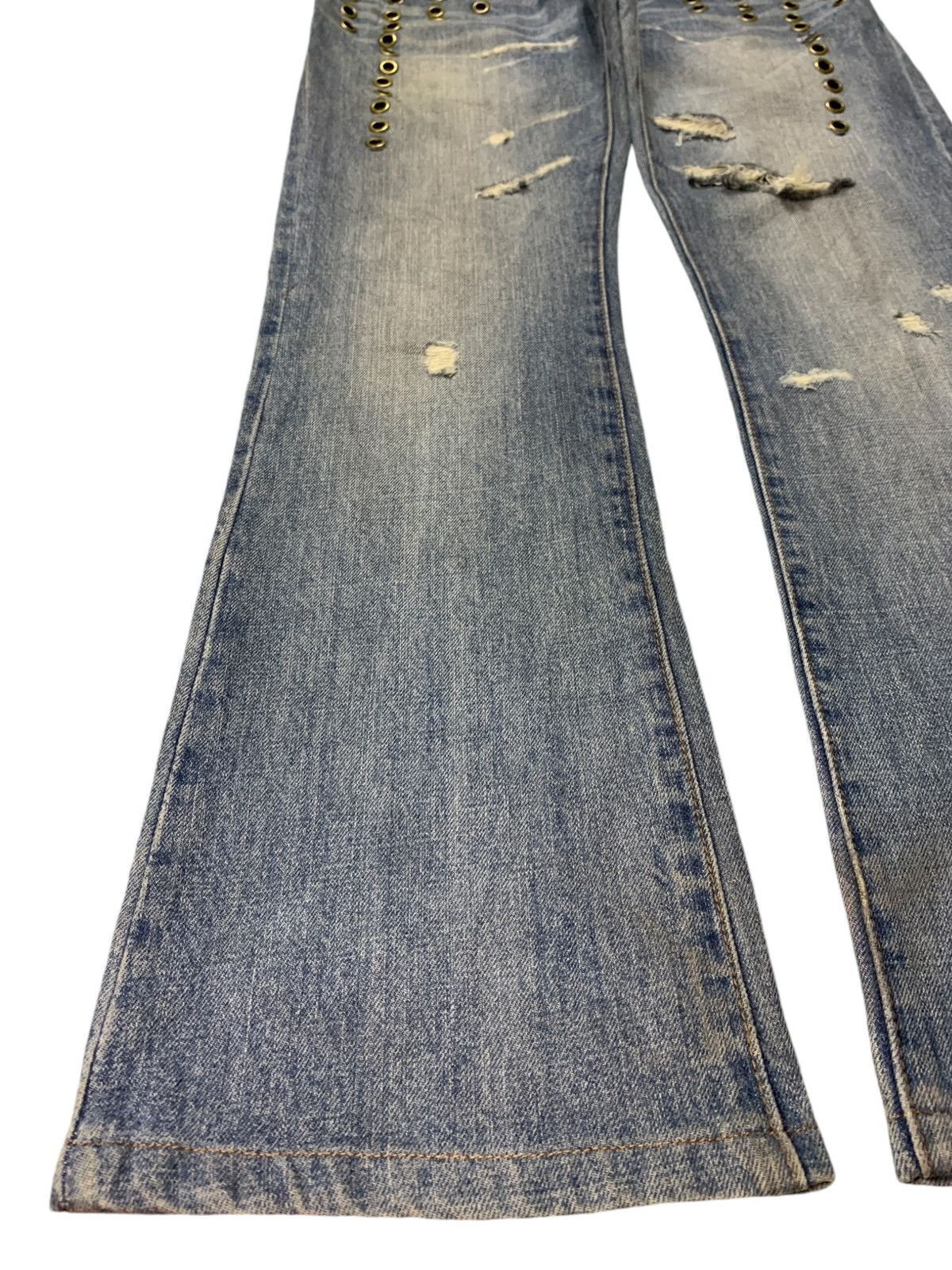 Japanese Brand × Kapital Vintage Japanese Brand Mud Wash Distressed Flare Jeans Size US 30 / EU 46 - 6 Thumbnail