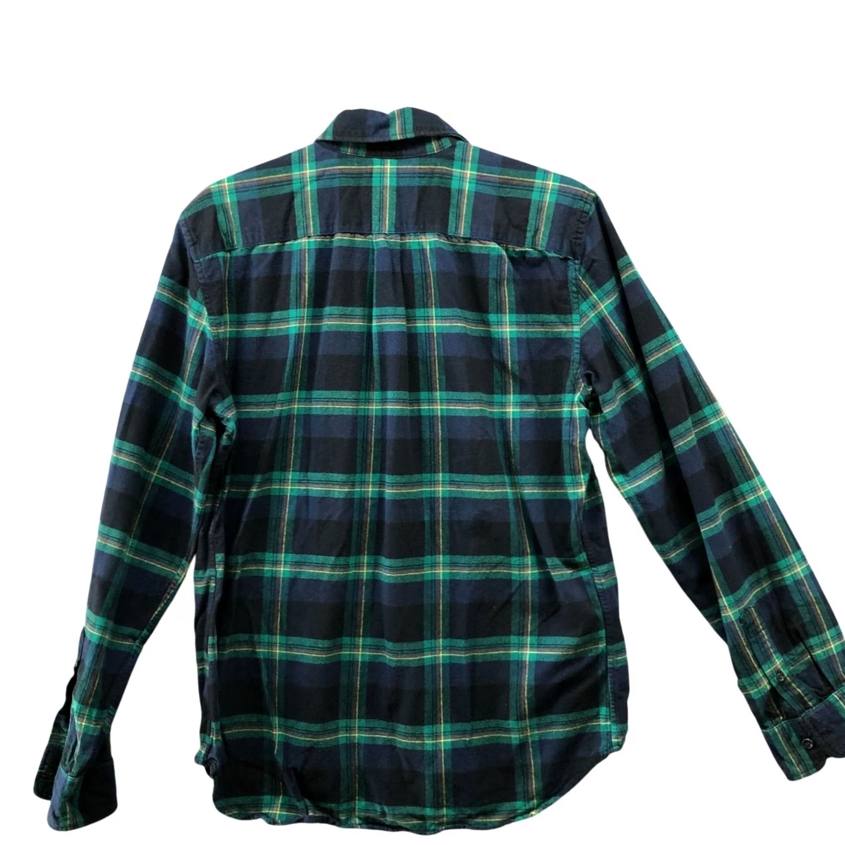 Gap Gap Flannel Shirt Mens M Holiday Plaid Tartan Green Navy Cotton Sleeve Long Button-Up Collared Size US M / EU 48-50 / 2 - 2 Thumbnail