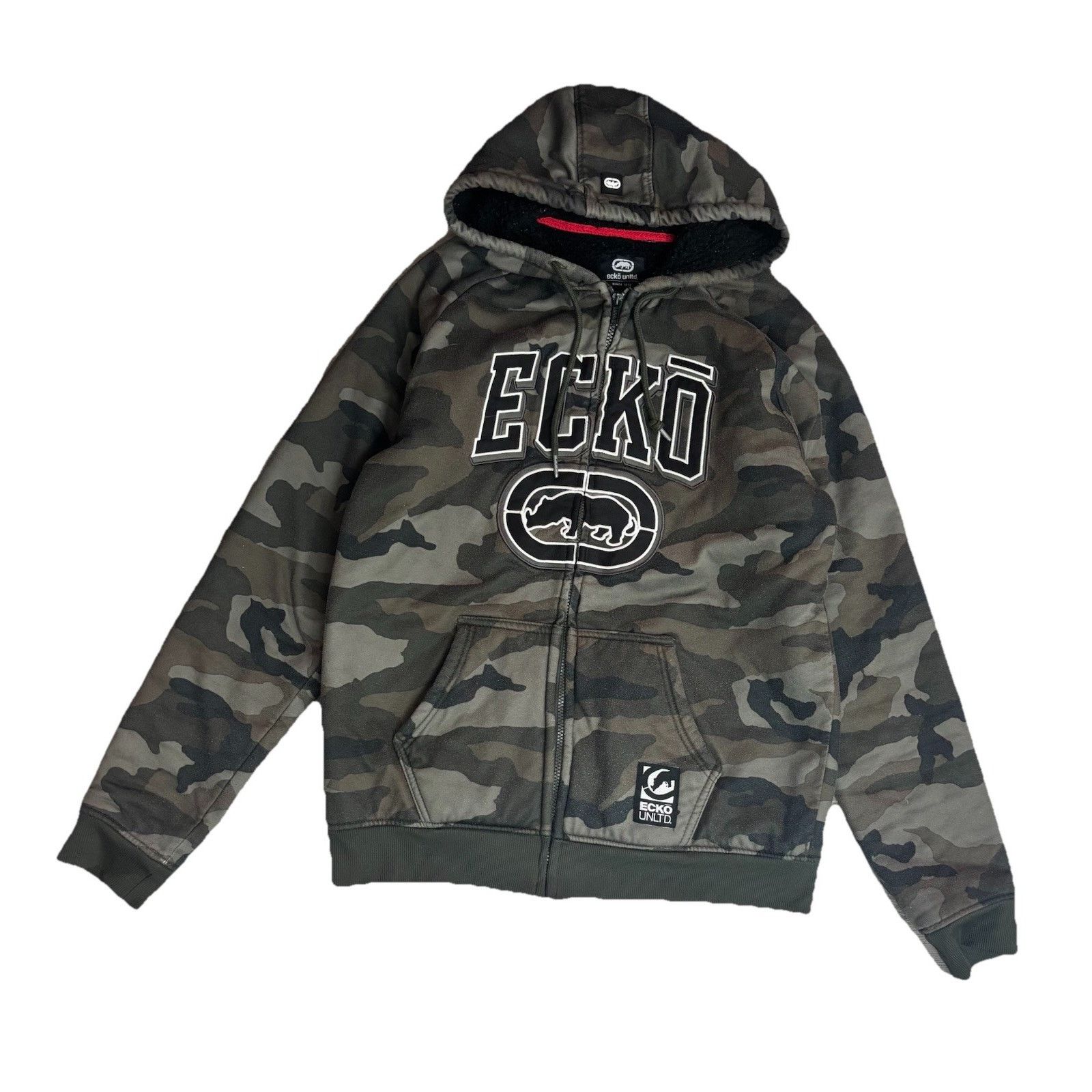 Ecko Unltd. Ecko Unltd XL Camo Sherpa Lined Full Zip Jacket Y2K Heavy Size US XL / EU 56 / 4 - 1 Thumbnail