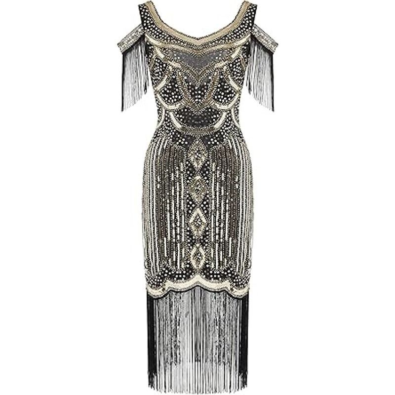 Other BABEYOND Womens 1920s Flapper Dress Vintage Long Fringe Size S / US 4 / IT 40 - 6 Thumbnail