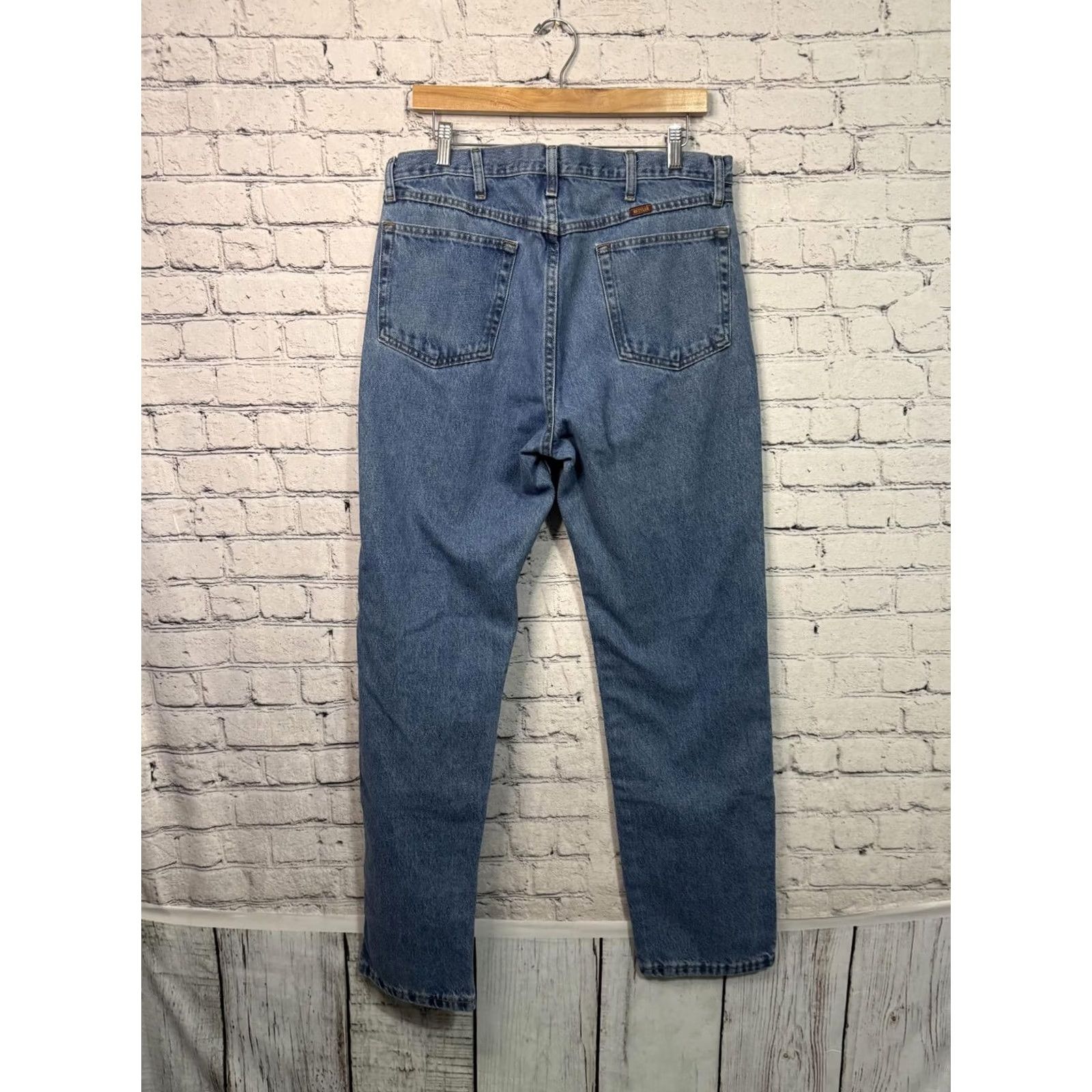 Denime Rustler Mens Blue Denim Jeans Size 36x34 - Casual Size US 36 / EU 52 - 6 Thumbnail