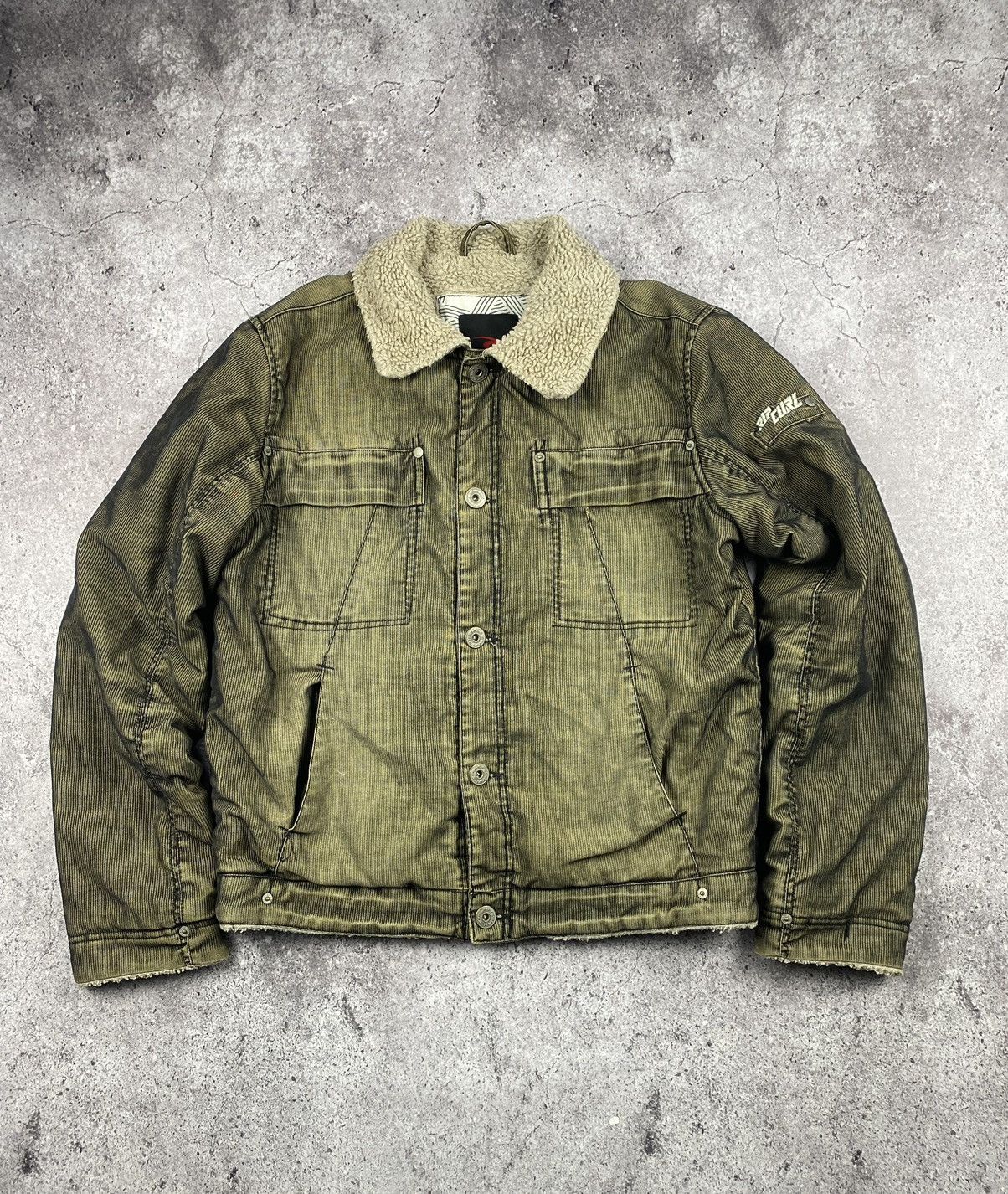 Billabong × Vintage Very Rare❗️Rip curl 90s Vintage Corduroy Sherpa Jacket Size US M / EU 48-50 / 2 - 1 Thumbnail