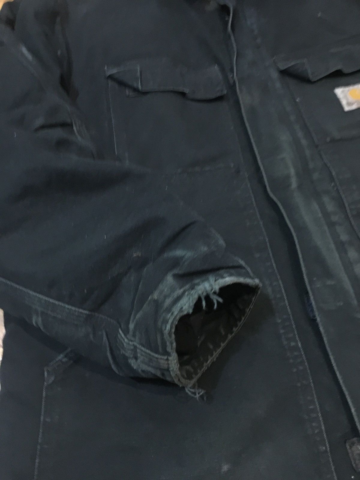 Carhartt × Vintage Black Carhartt Jacket Vintage Y2K Faded Black Size US XL / EU 56 / 4 - 3 Thumbnail