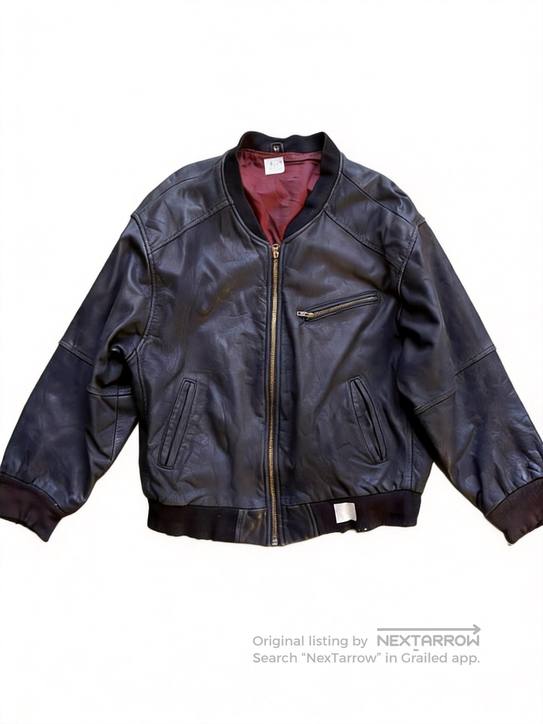 Adidas × Vintage Adidas Equipment leather jacket EQT 90s 80s