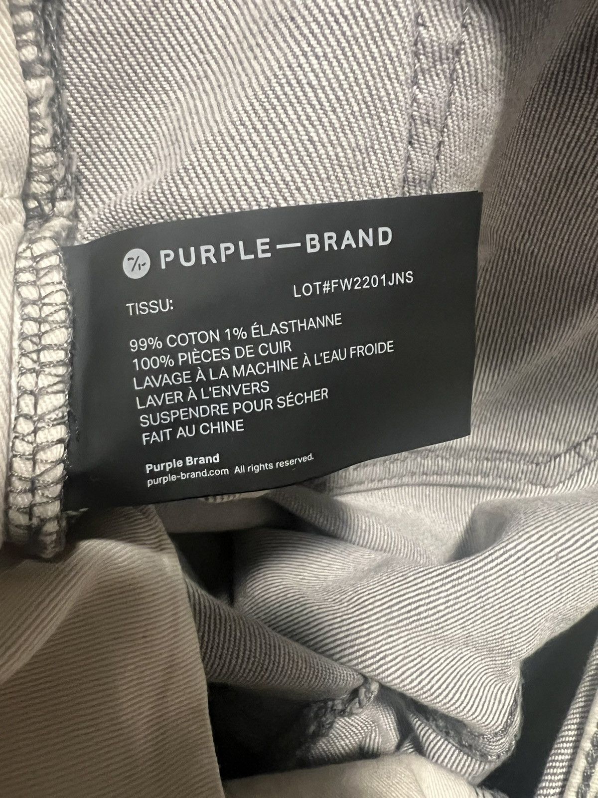 Purple × Purple Brand Purple Brand Jeans Mens Slim Fit Grey $320 Size 31/32 Size US 31 - 6 Thumbnail