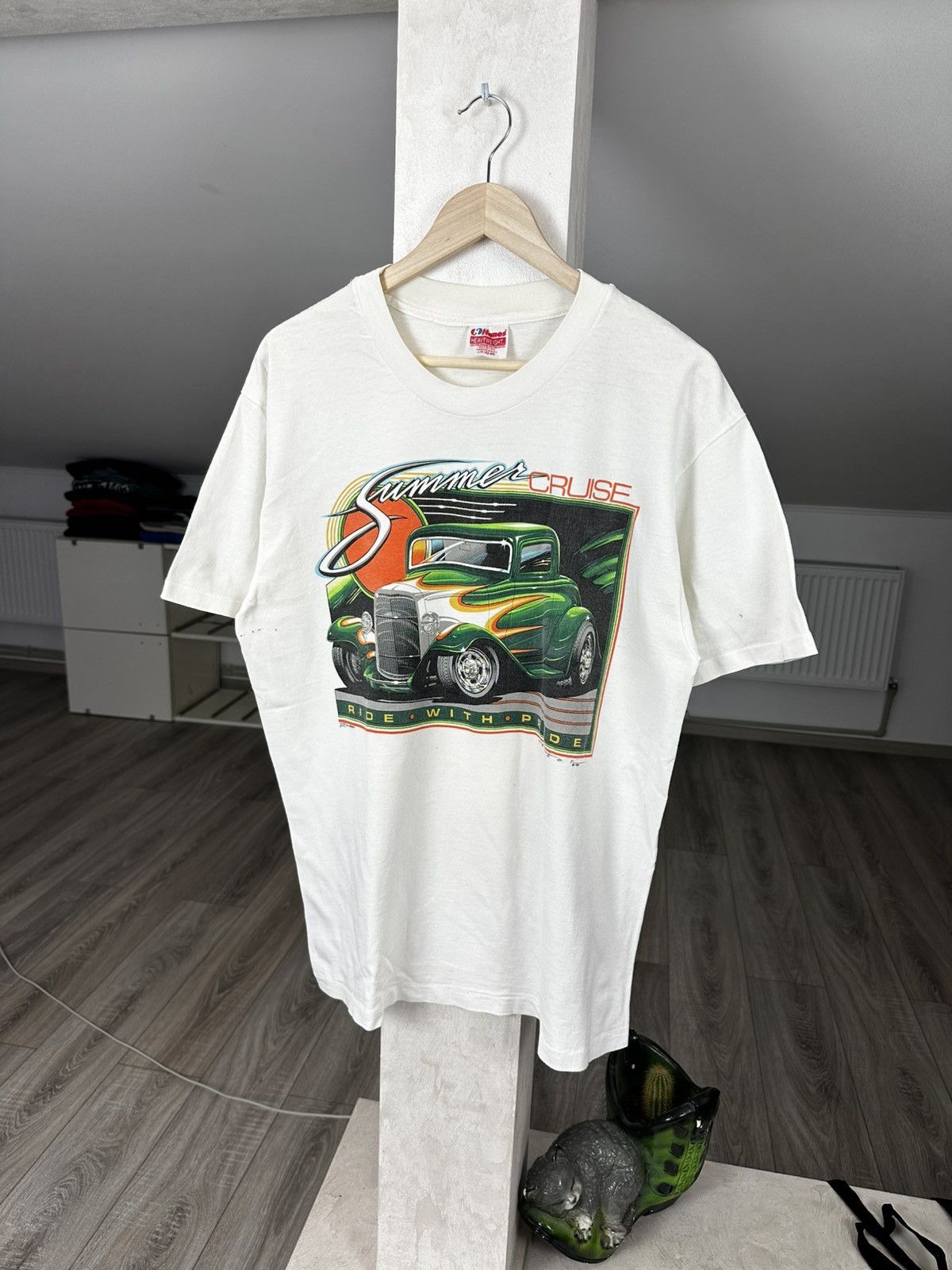 Vintage Crazy Vintage 89s Hot Rod Graphic Tee Single Stitch Size US L / EU 52-54 / 3 - 1 Thumbnail