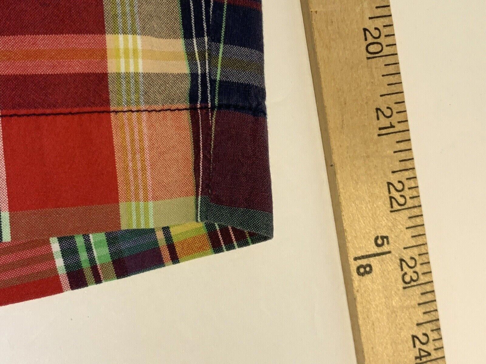 Polo Ralph Lauren Vtg Polo Ralph Lauren Men’s Belt-back Madras Cargo Shorts Size US 35 - 10 Thumbnail