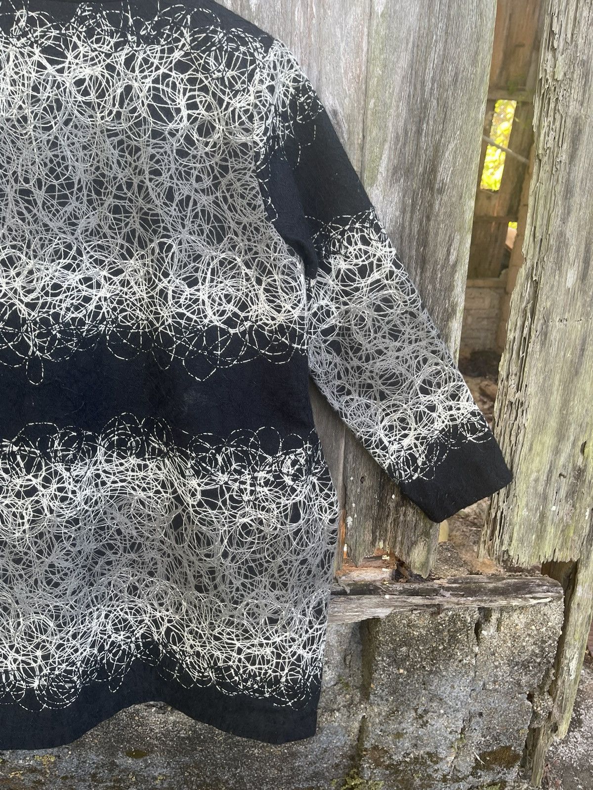 Other Avant-Garde Korean Art Coat Chaotic Thread Embroidery Size M / US 6-8 / IT 42-44 - 14 Thumbnail
