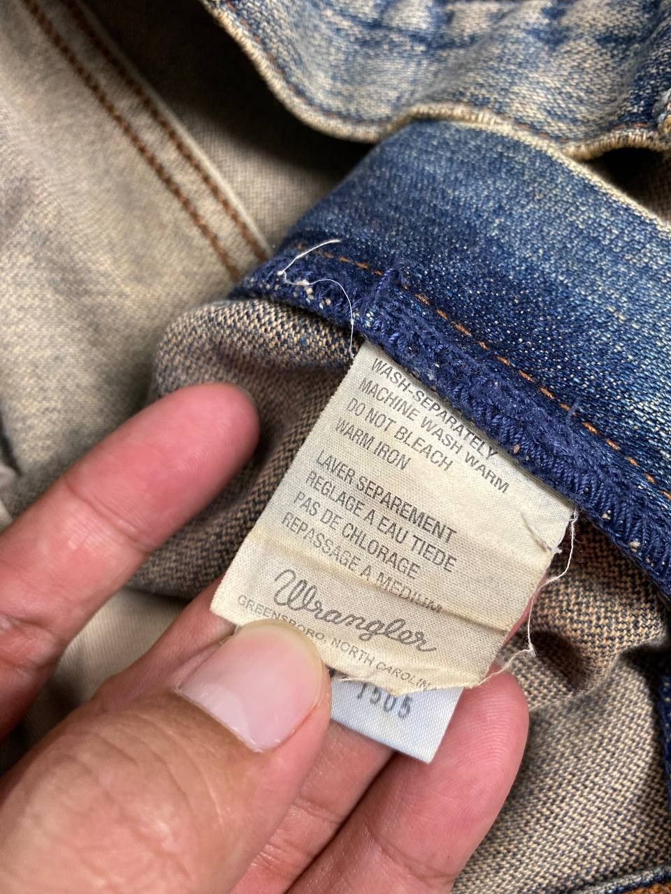 Wrangler vintage wrangler rusty distressed denim nice design Size US 32 / EU 48 - 15 Thumbnail