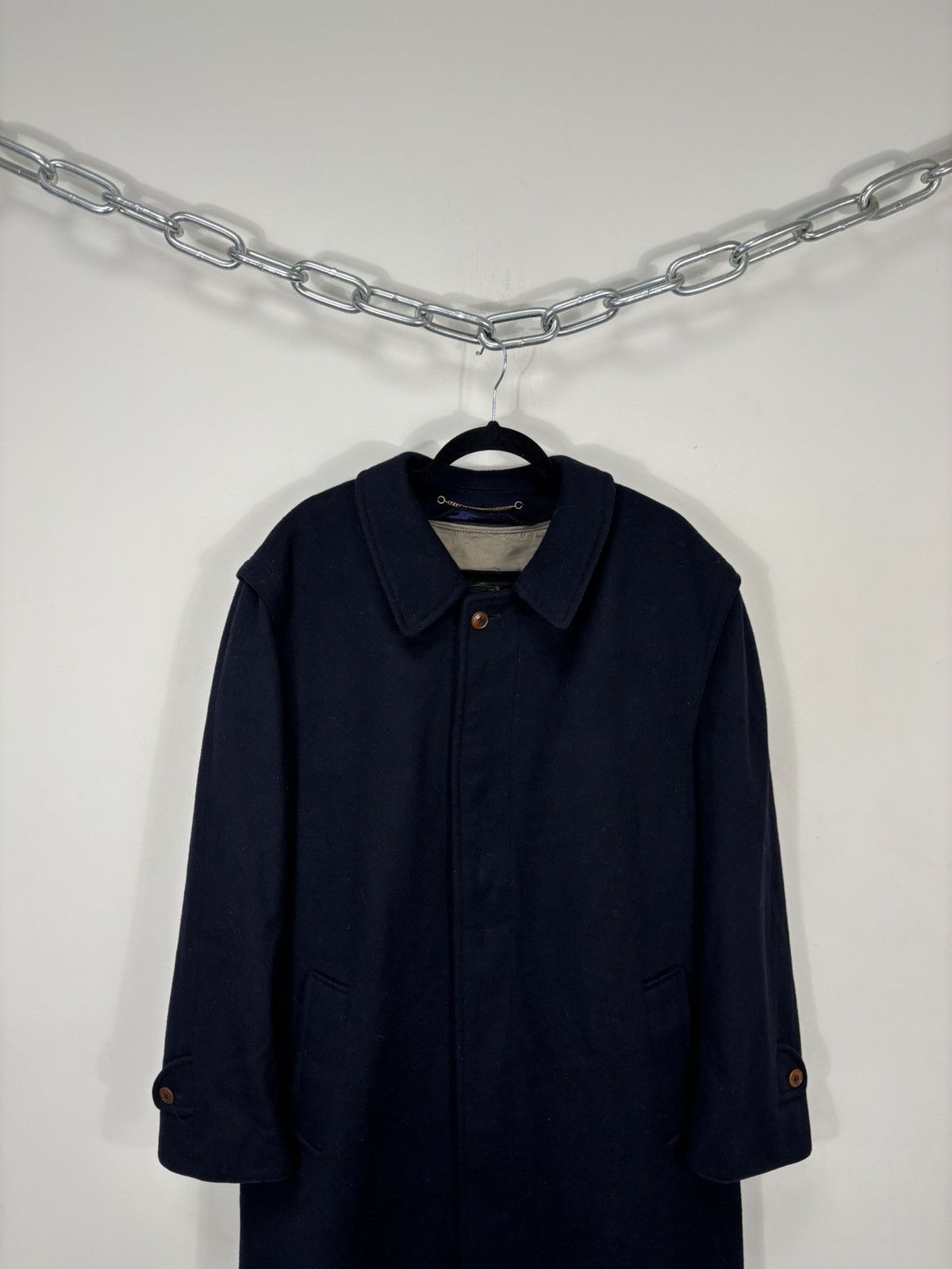 Other Lodenfrey Men’s Tyrol Loden Navy Blue Wool Long Overcoat Size US XL / EU 56 / 4 - 4 Thumbnail
