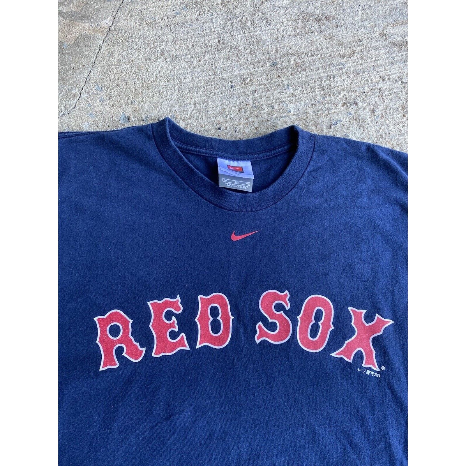 Nike Vintage Y2K 2000s Nike Center Swoosh Boston Red Sox Shirt Size US XL / EU 56 / 4 - 3 Thumbnail