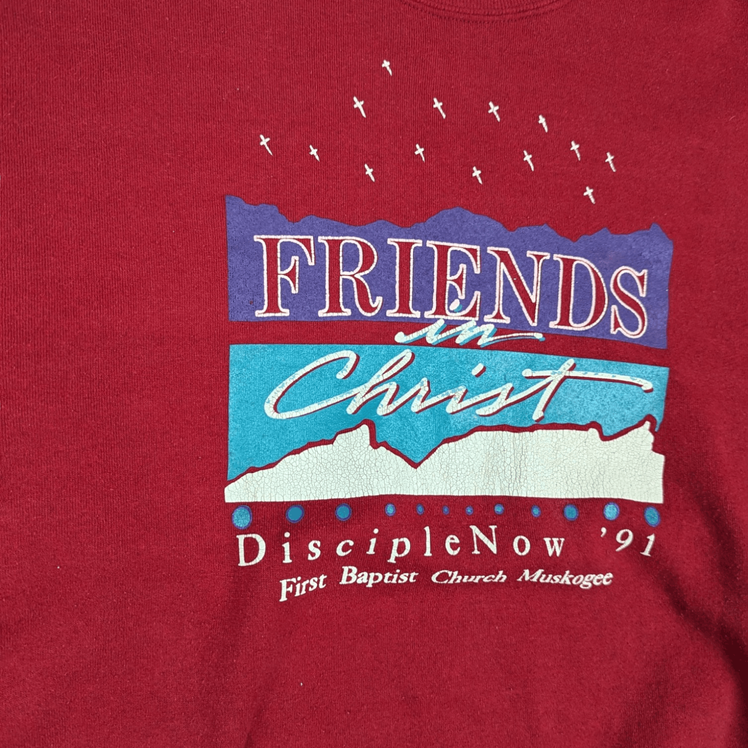 Jerzees Vintage 1991 FRIENDS IN CHRIST Jerzees Jumper Sweatshirt Size US XL / EU 56 / 4 - 5 Thumbnail