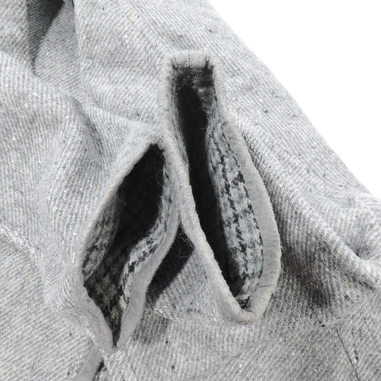 Karl Lagerfeld KARL LAGERFELD GRAY HAIR ALPACA BLEND MOCK NECK JACKET Size M / US 6-8 / IT 42-44 - 15 Thumbnail