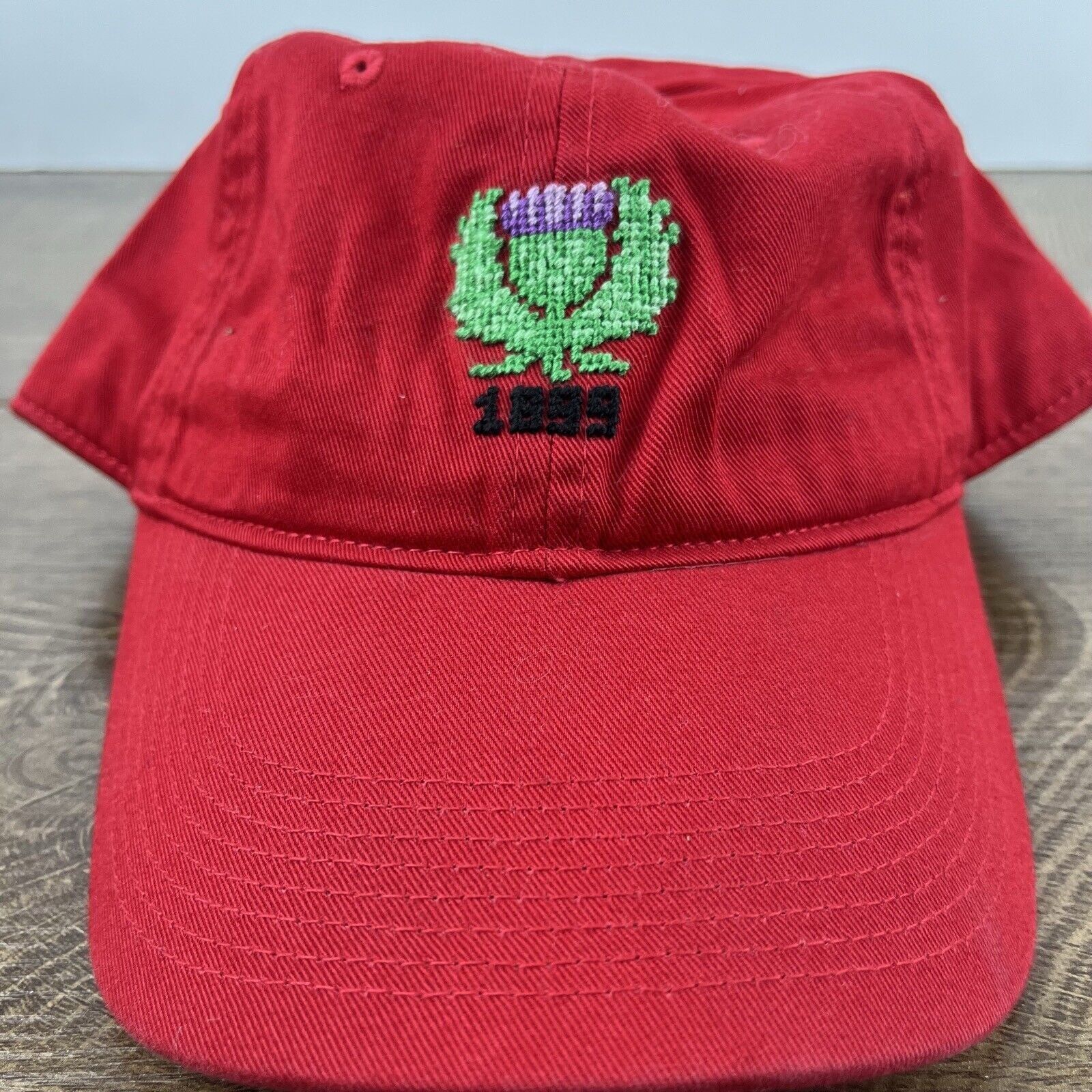 Other 1889 Hat Red Cap Adjustable Hat Red Adult Fit Hat Size ONE SIZE - 5 Thumbnail