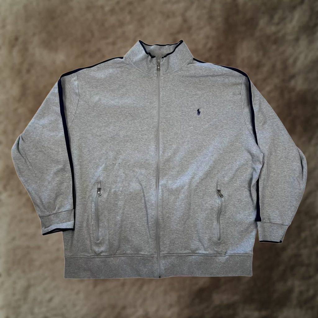 Polo Ralph Lauren Polo Ralph Lauren Track Jacket Mens 4XLT Gray Full Zip Fleece Big Tall Pony Logo Size US XXL / EU 58 / 5 - 1 Thumbnail