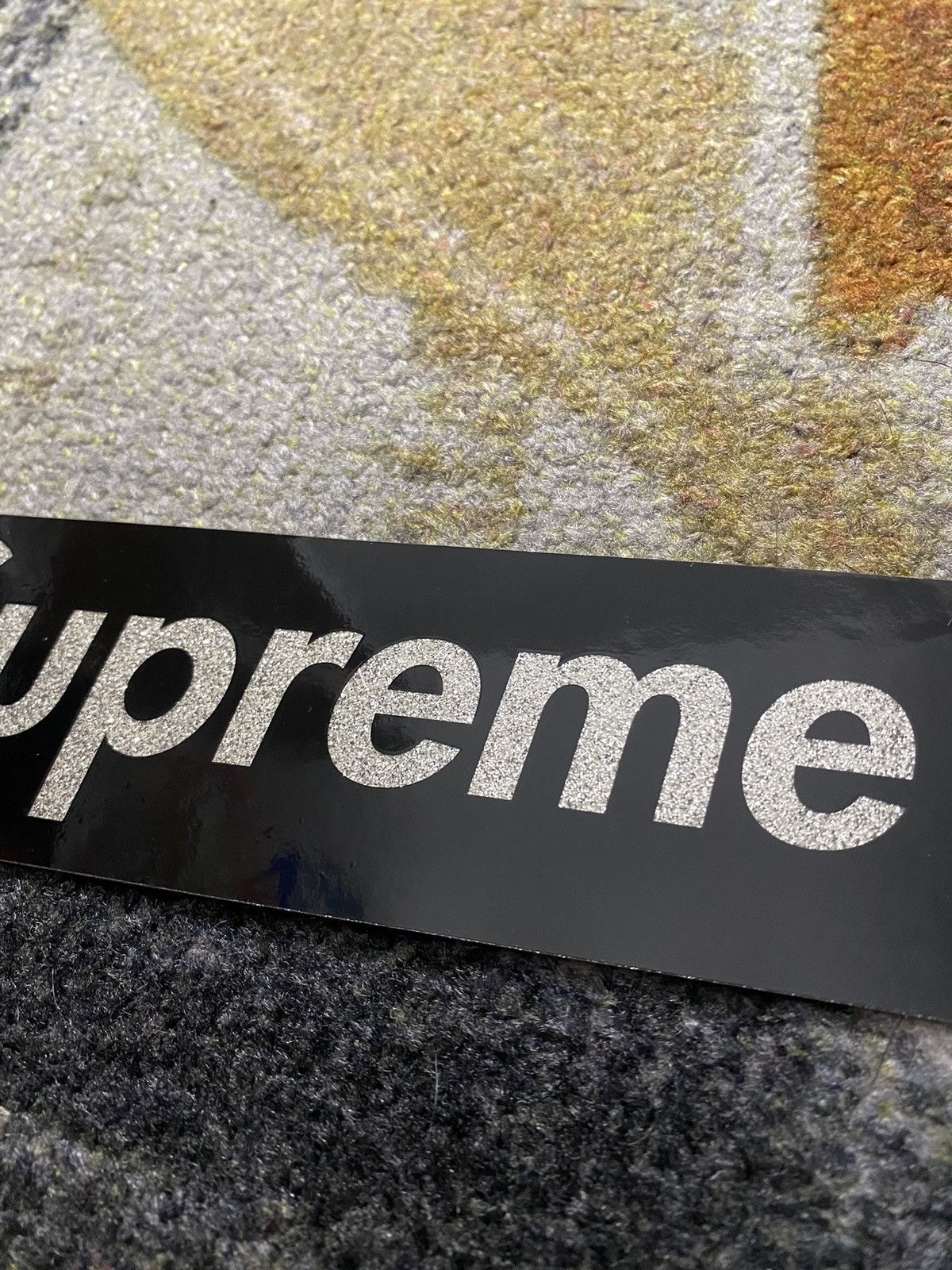 Supreme Supreme Glitter Box Logo Sticker Black Size ONE SIZE - 2 Thumbnail