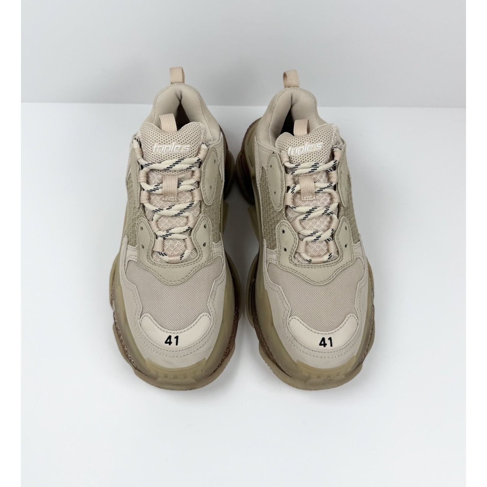 Balenciaga Size 41EU/11W - Balenciaga Triple S Beige Size US 11 / IT 41 - 3 Thumbnail