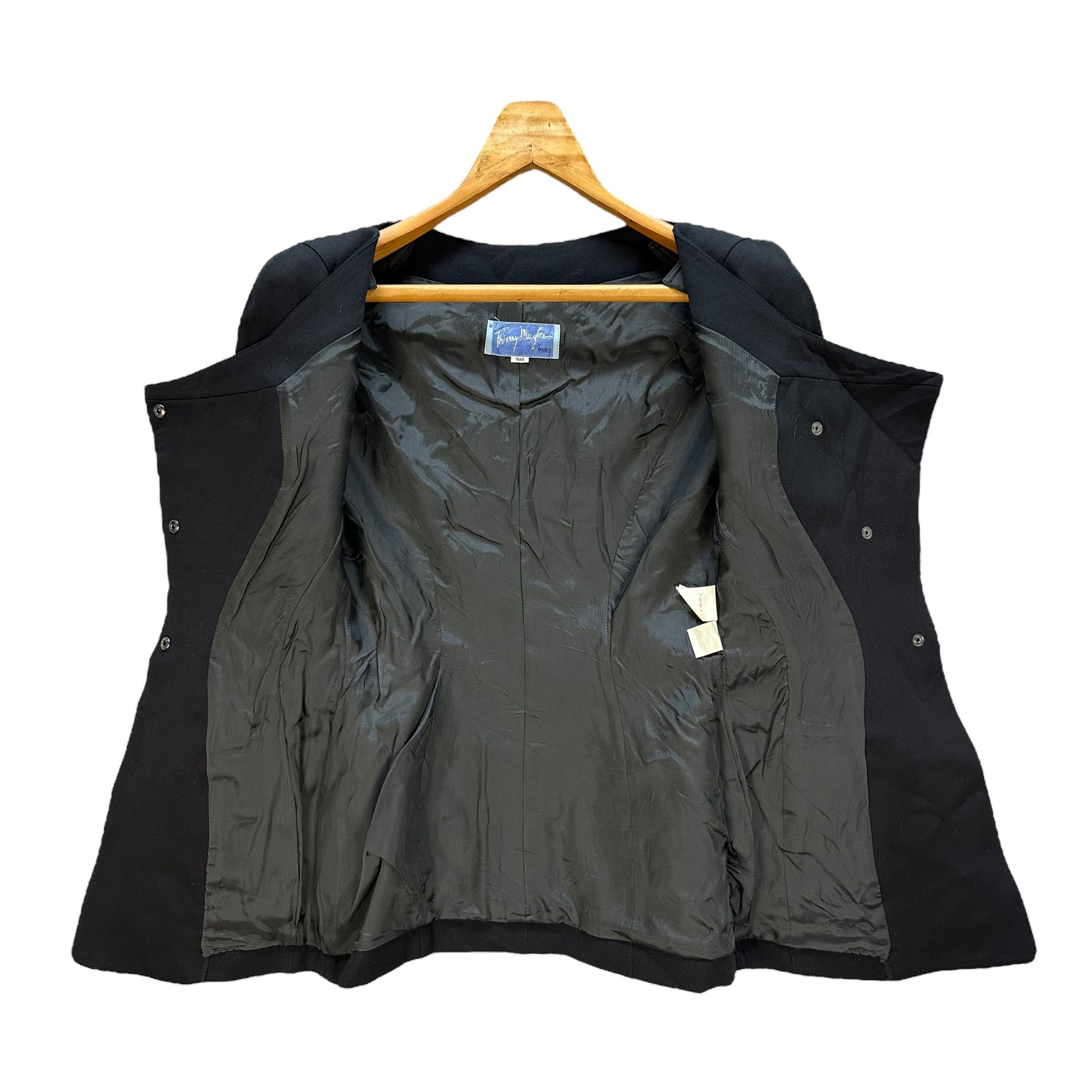 Thierry Mugler 80's THIERRY MUGLER Asymmetrical Jacket Collarless #A56-1279 Size S / US 4 / IT 40 - 6 Thumbnail