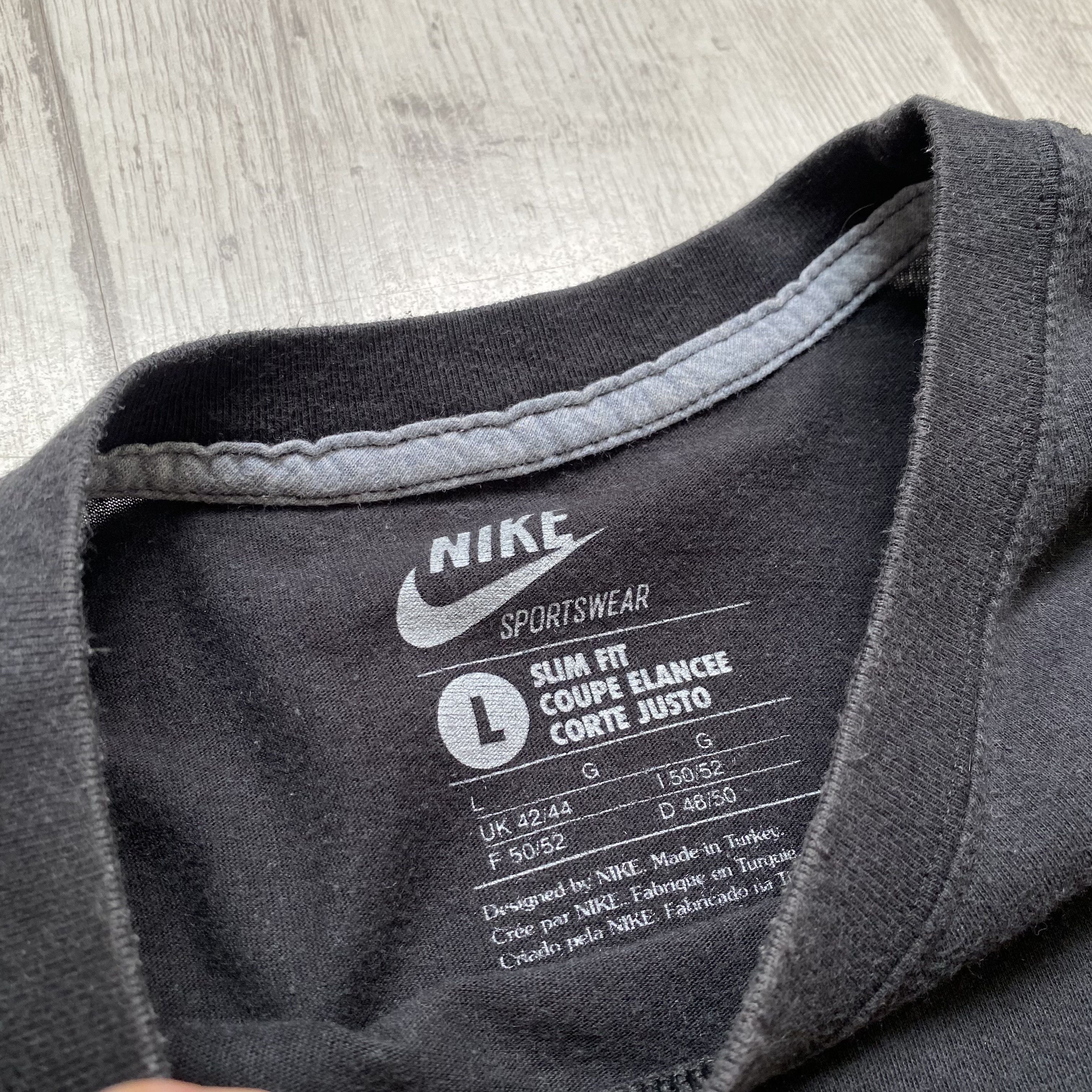 Nike 👟 Vintage 00s Nike Dunk Logo Tee Distressed Air Max Shox Size US L / EU 52-54 / 3 - 6 Thumbnail