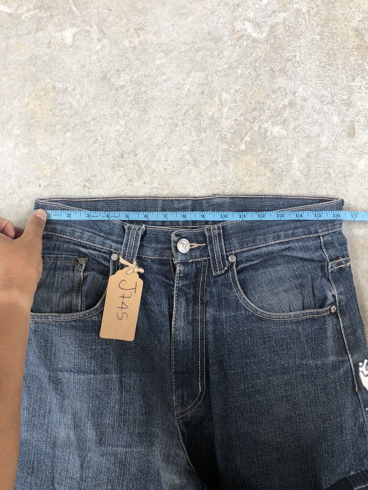 Japanese Brand Baggy Jeans Townz Spellout Distressed Jeans Size US 32 / EU 48 - 19 Thumbnail