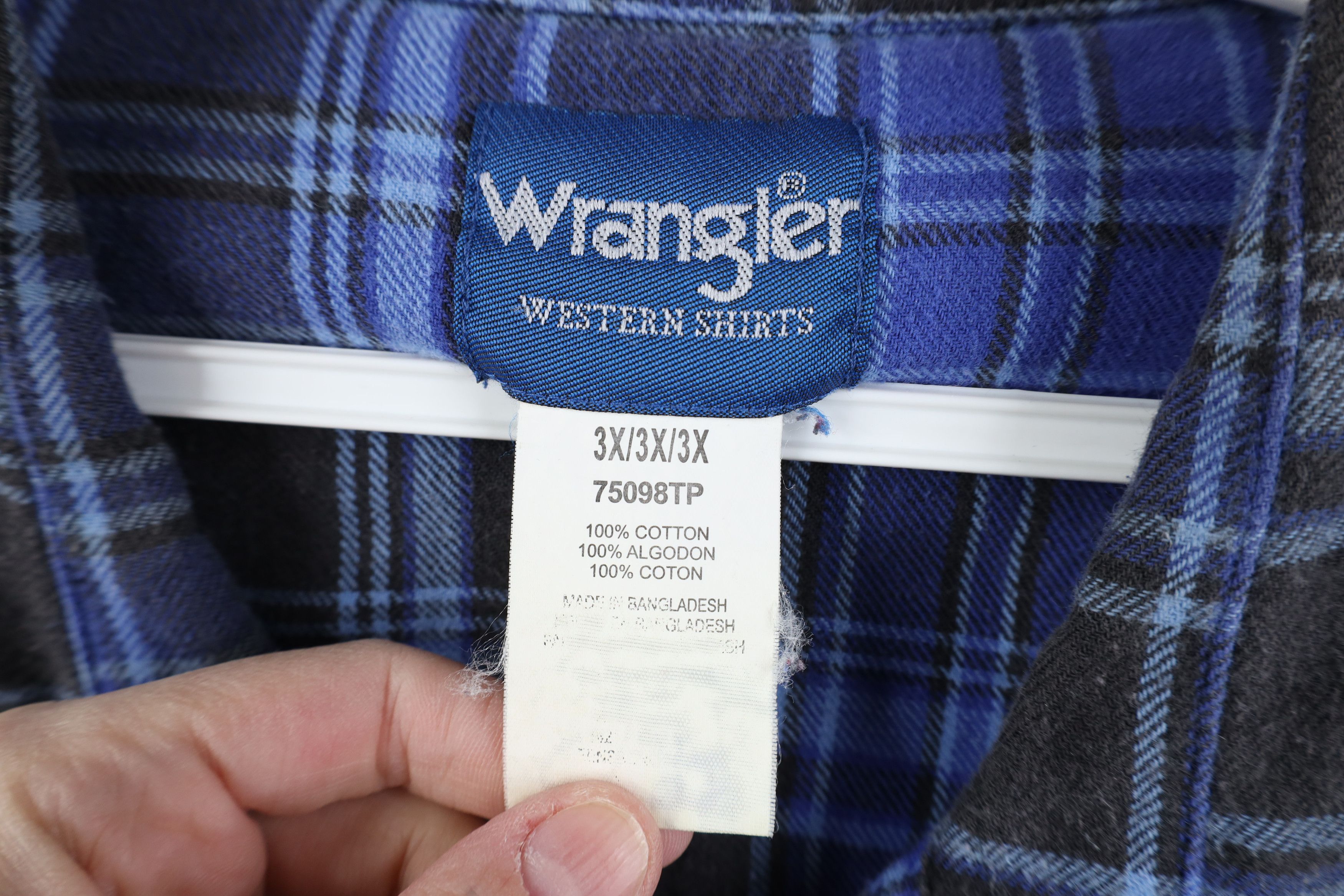 Wrangler Vintage 90s Wrangler Western Cowboy Snap Button Shirt Size US XXL / EU 58 / 5 - 8 Thumbnail