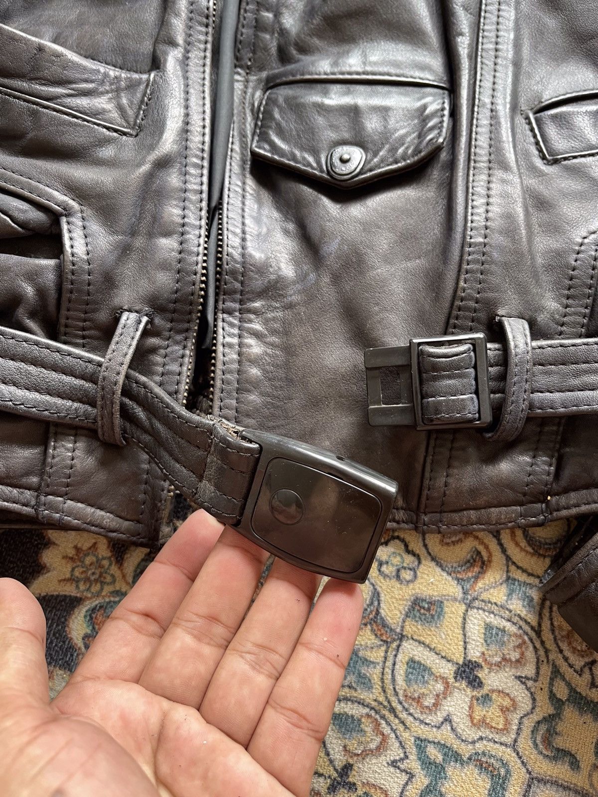 Kadoya Rare 90s Kadoya Leather Motorcycle Jacket Size US M / EU 48-50 / 2 - 19 Thumbnail