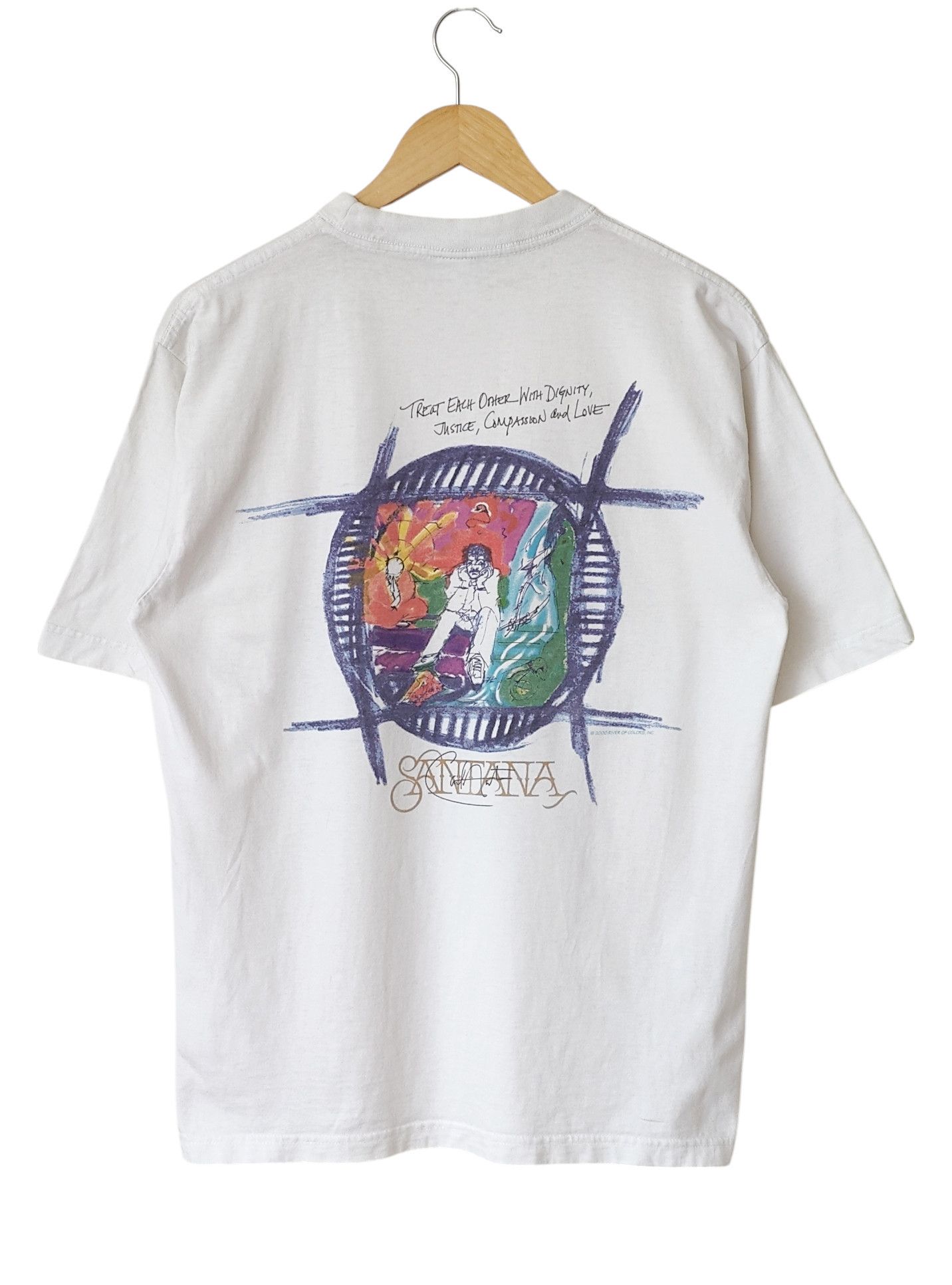 Hard Rock Cafe Hard Rock Santana Signature Series 90s Vintage VTG Tshirt Size US L / EU 52-54 / 3 - 1 Thumbnail