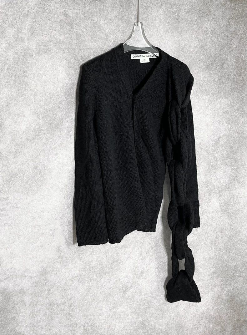 Comme Des Garcons Chain-and-loop scarf, one-piece knit jac