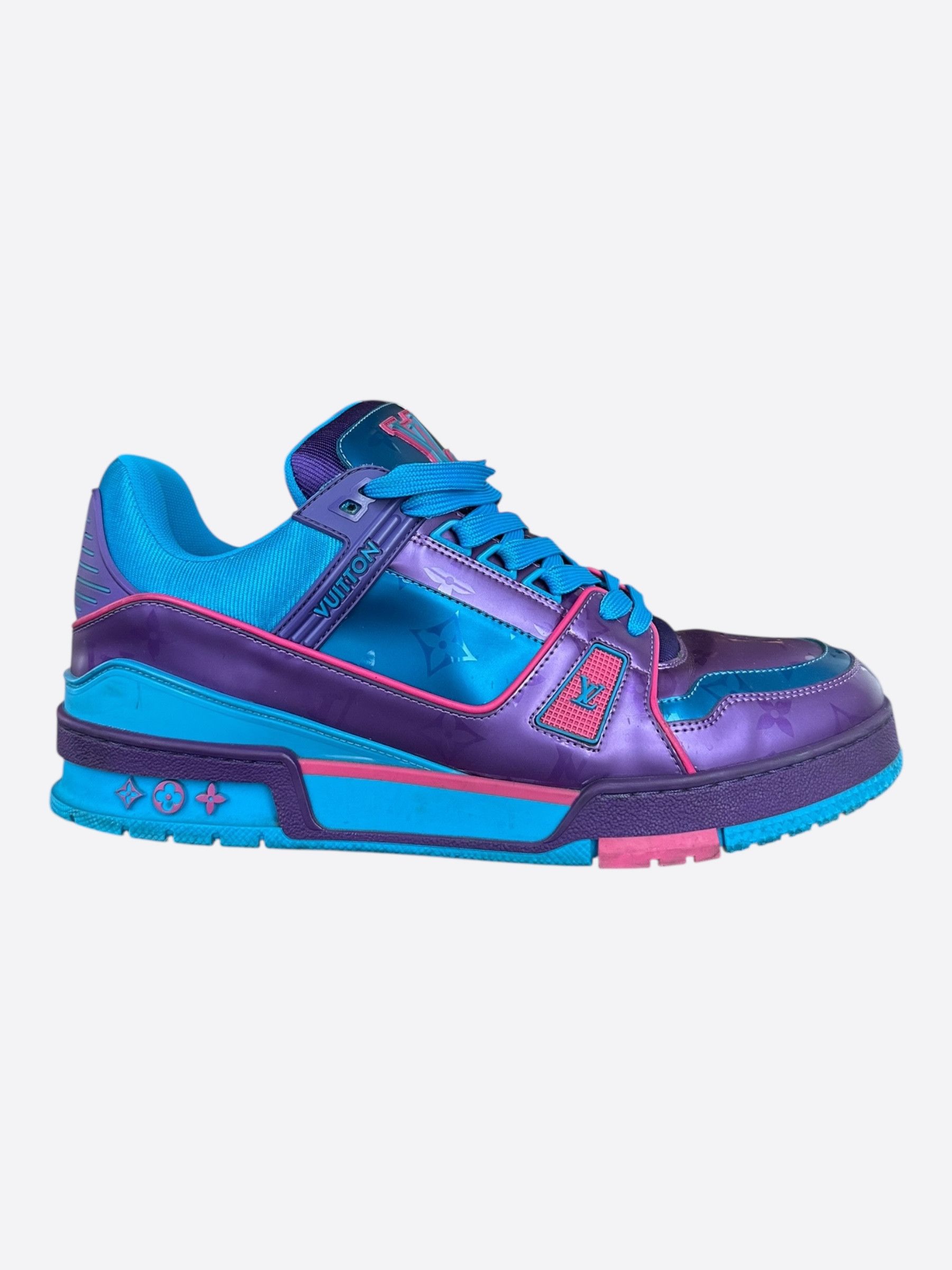 Louis Vuitton Louis Vuitton Purple & Blue Monogram Trainers Size US 9 / EU 42 - 1 Thumbnail