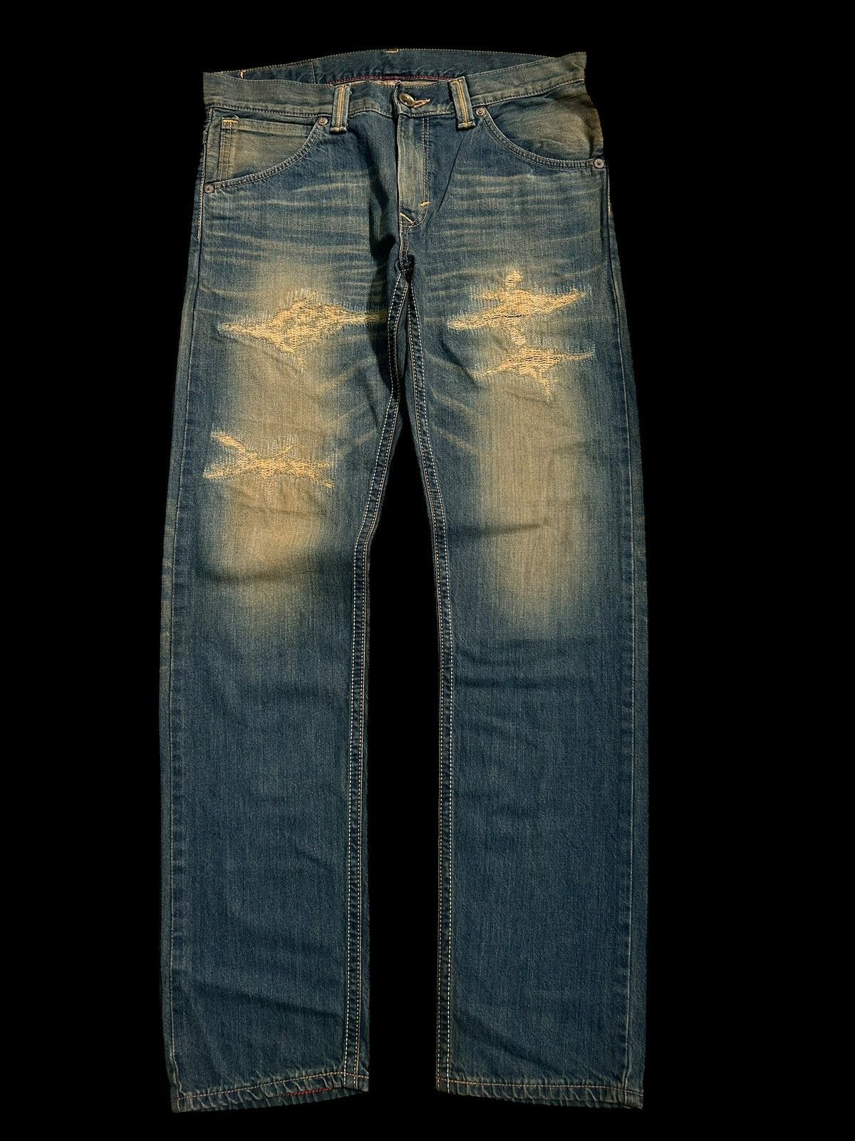 Japanese Brand × Kapital × Vintage Rusty Edwin Distressed Vintage Japanese Denim Jeans Size US 37 - 7 Thumbnail